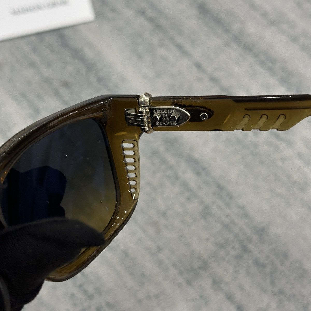 Chrome Hearts CHROME HEARTS DISCO STICK DEADWOOD SUNGLASSES Size ONE SIZE - 10 Thumbnail