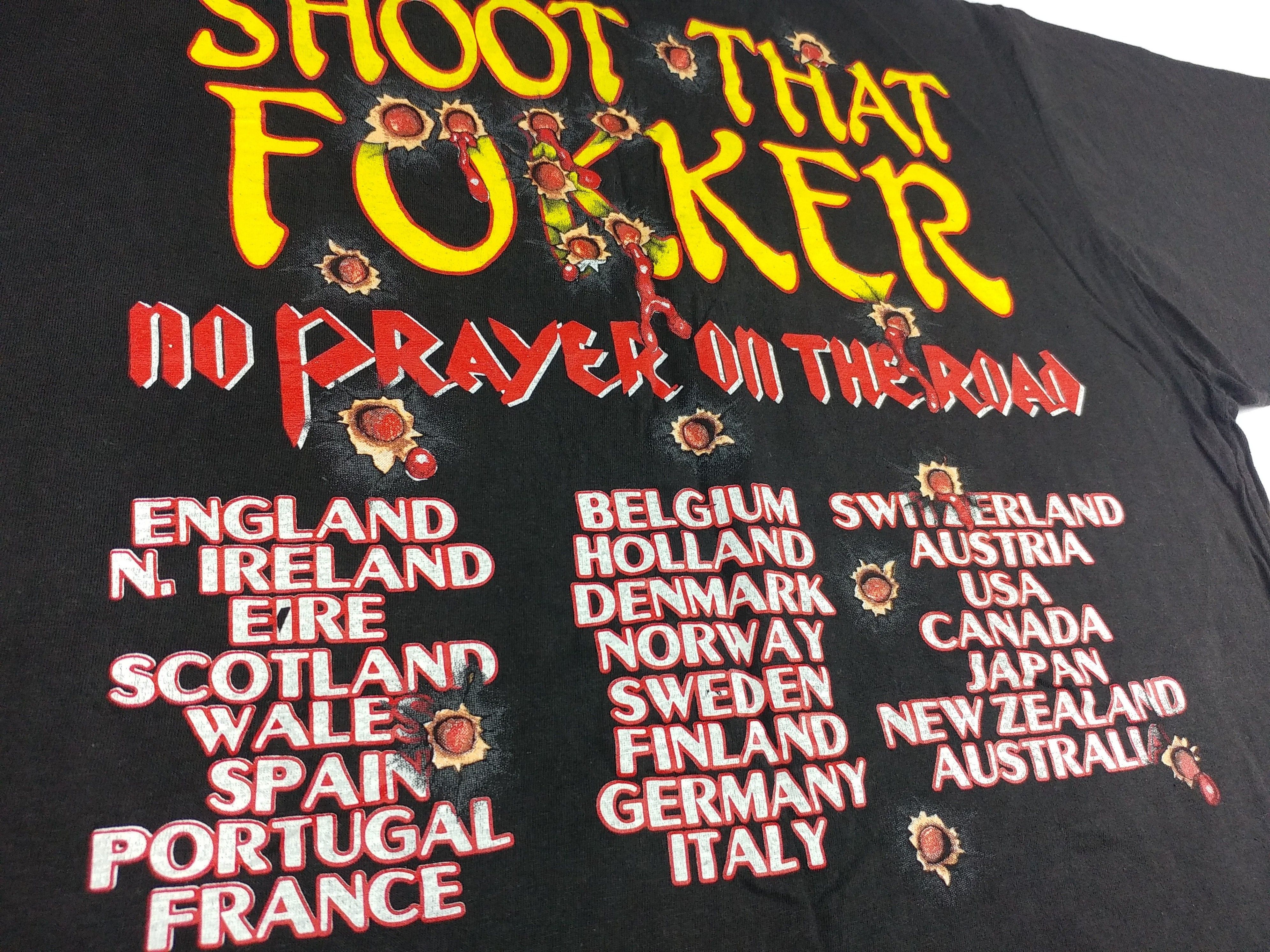 Vintage Vintage Iron Maiden T-Shirt 1990 No Prayer On The Road L Size US L / EU 52-54 / 3 - 19 Thumbnail