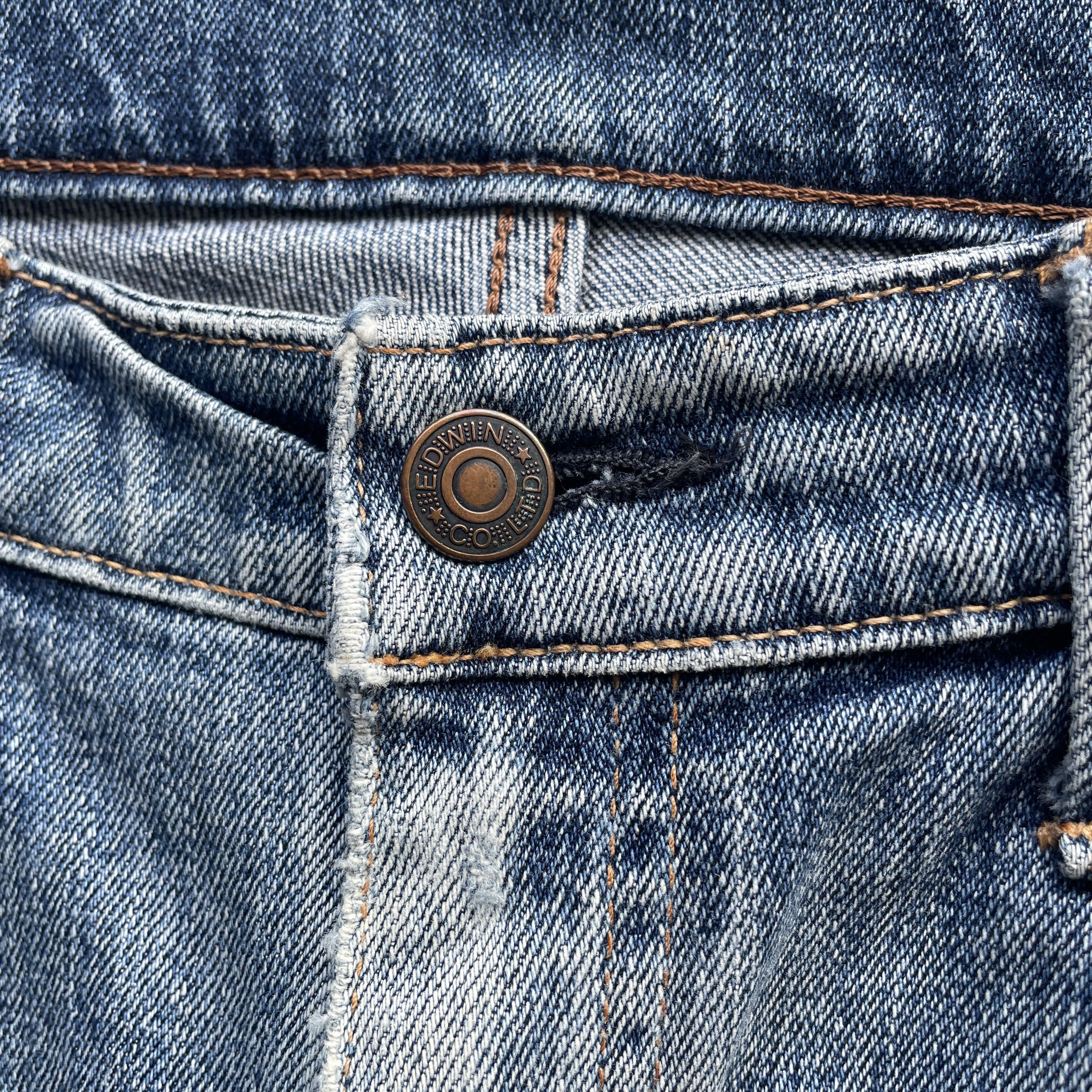 Japanese Brand VINTAGE EDWIN DISTRESSED JAPAN JEANS FADED DENIM PANTS W31 Size US 31 - 6 Thumbnail