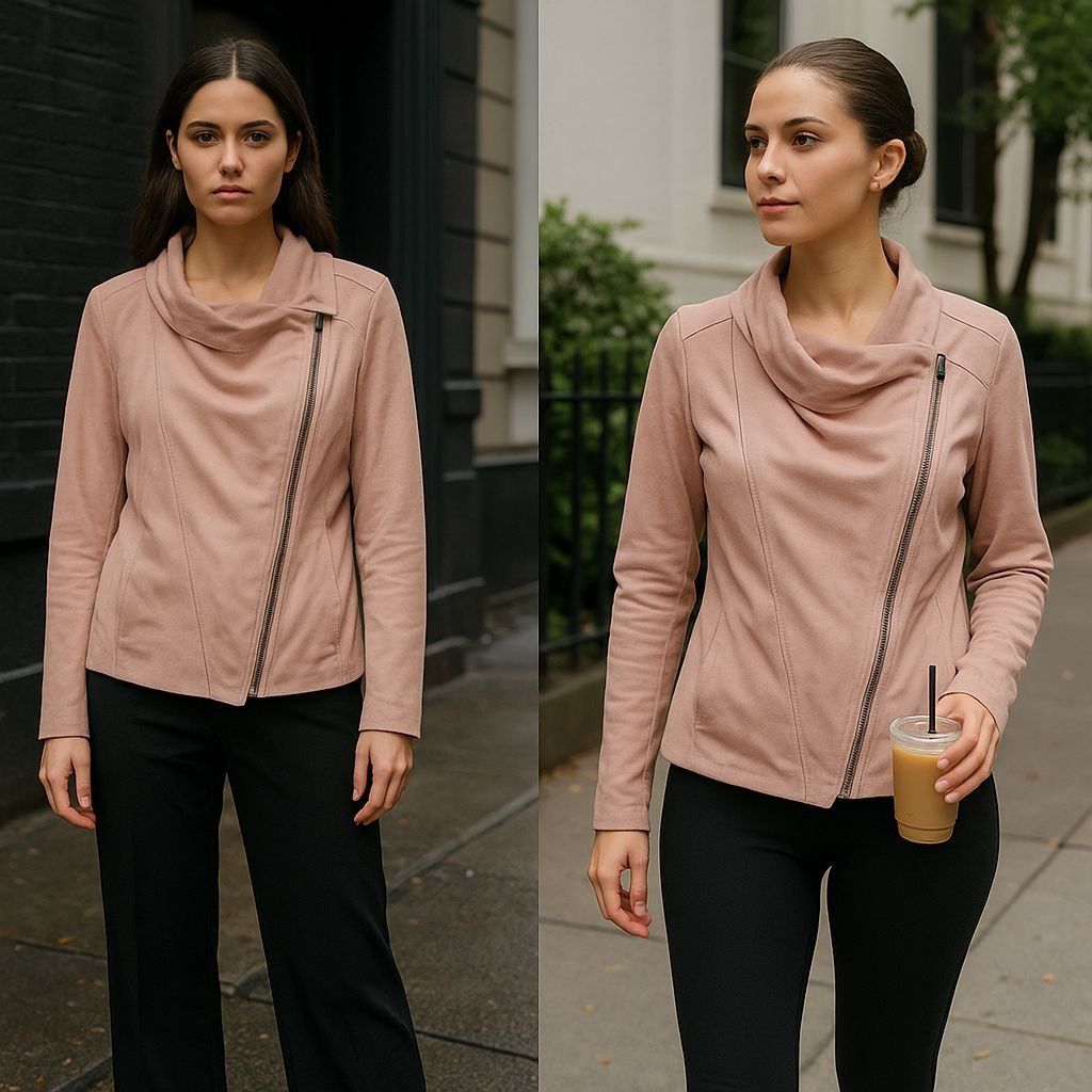 Other Mote Women's Asymmetrical Zip Jacket Pink L Minimalist Clean Size L / US 10 / IT 46 - 1 Thumbnail