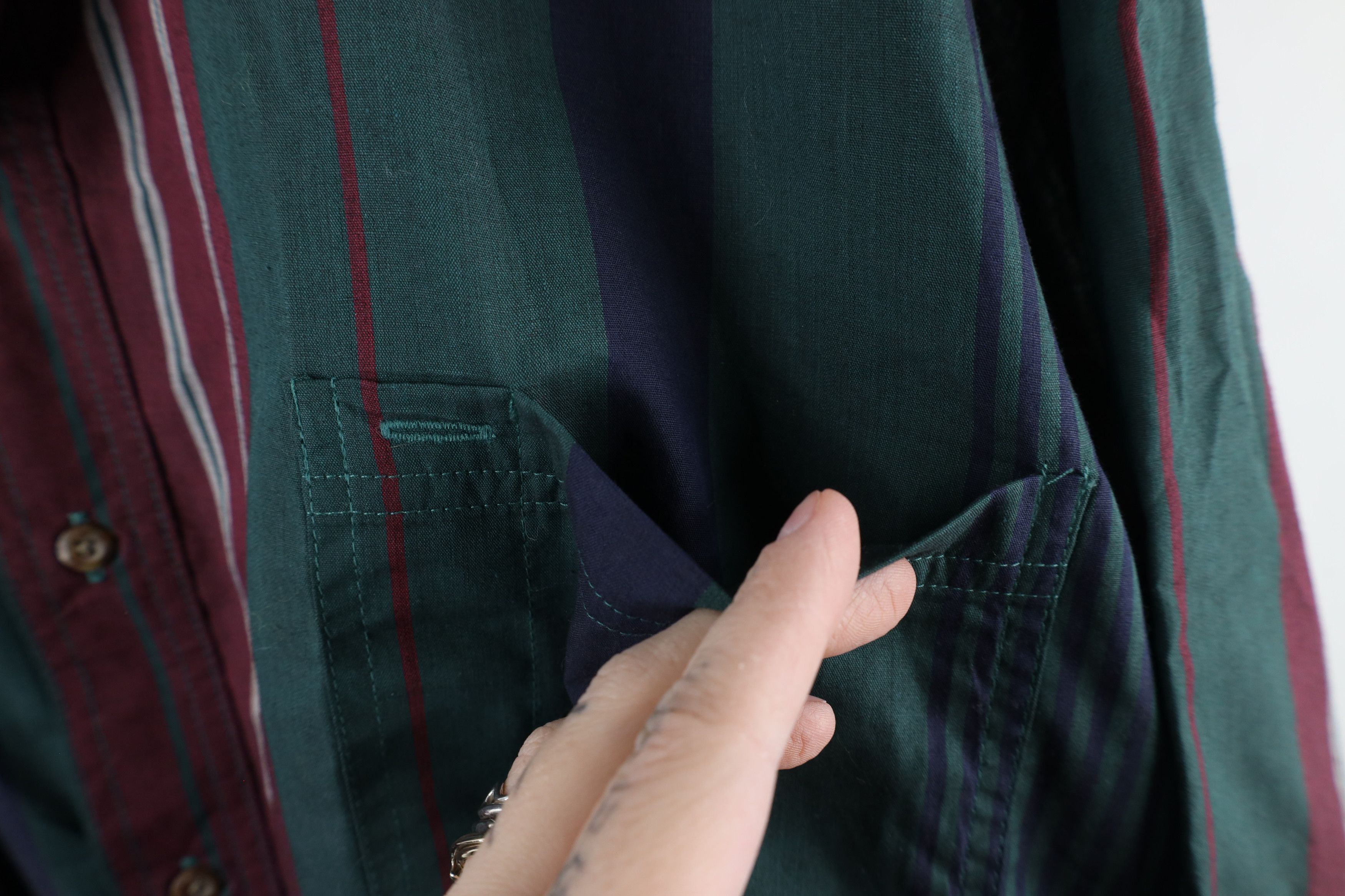 Vintage Deadstock Vintage 90s Streetwear Block Button Down Shirt Size US XXL / EU 58 / 5 - 4 Thumbnail