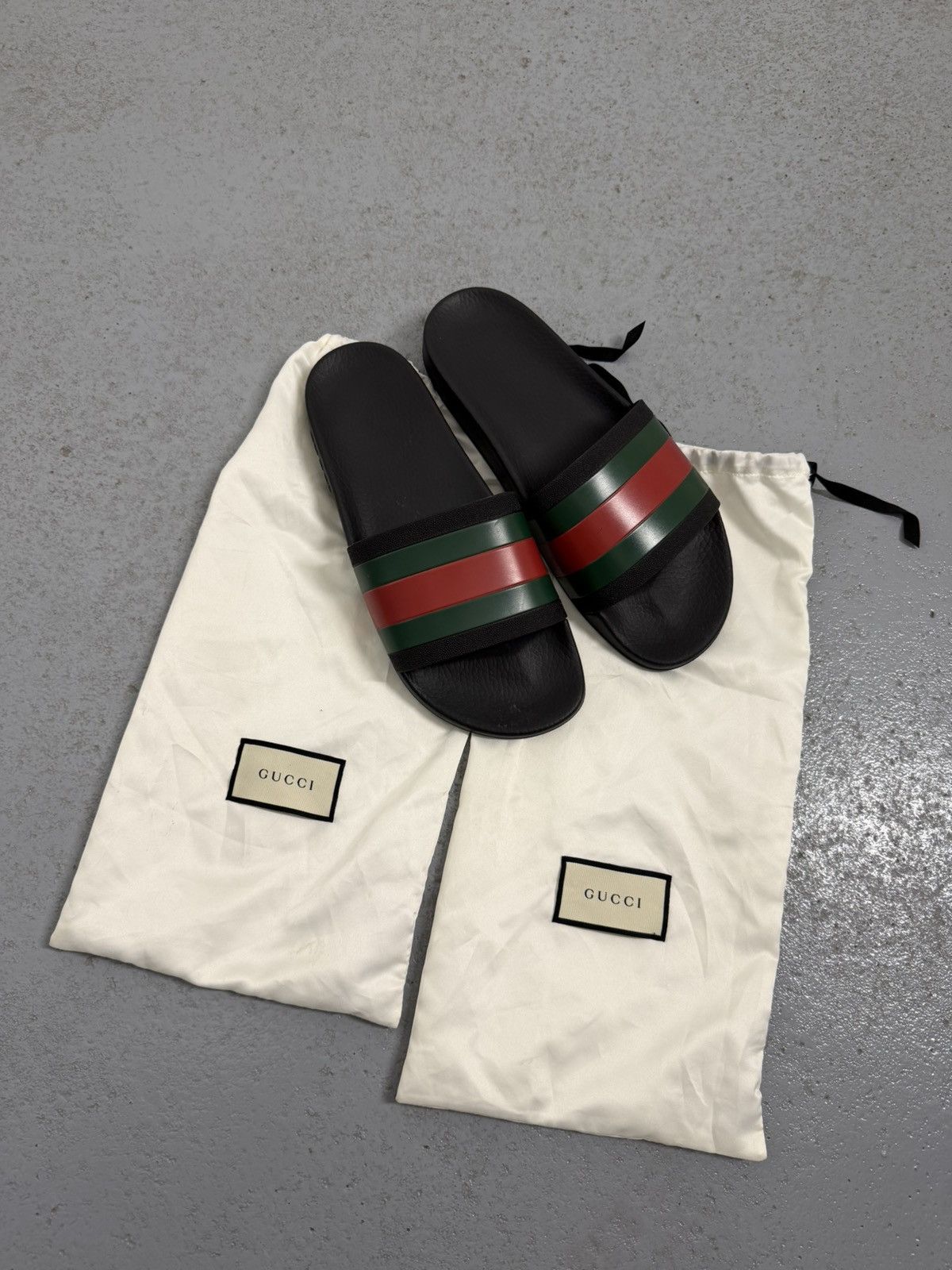 Gucci Rubber Web Slide