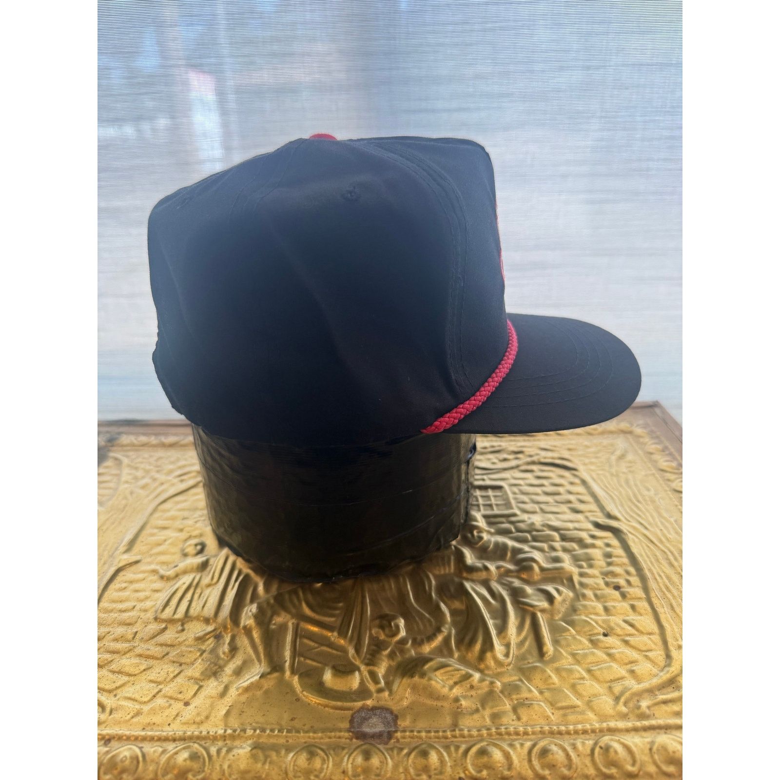 Justin Boots Justin Boots Red Rope Trim Snap Back Hat Size ONE SIZE - 4 Thumbnail