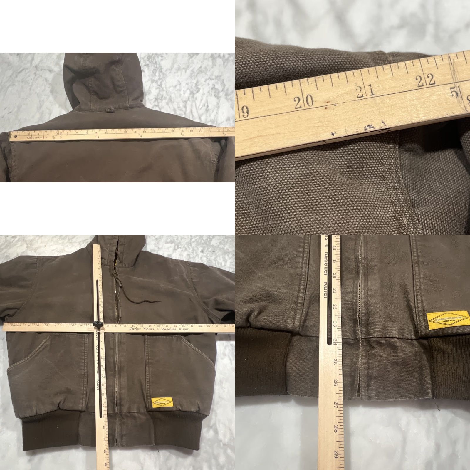 Black Diamond Diamondback Work Wear Chore Jacket Men Large Good Brown Canvas Pockets Lined Size US L / EU 52-54 / 3 - 8 Thumbnail