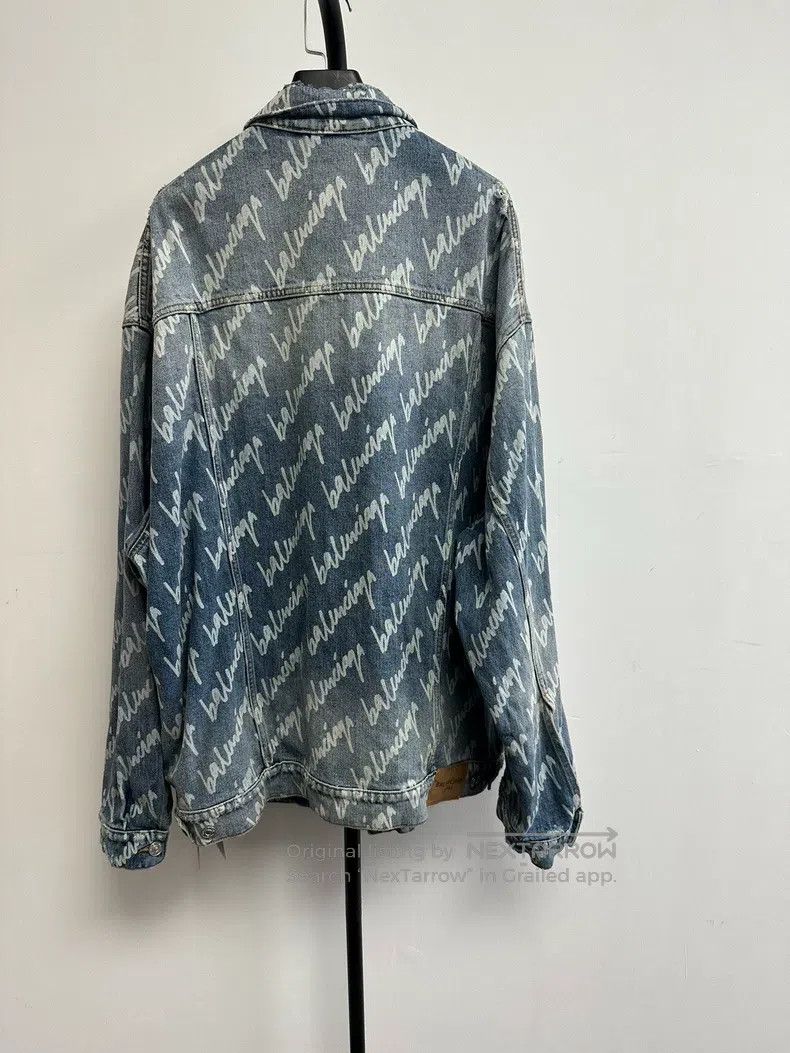 Balenciaga Balenciaga Printed Distressed Denim Jacket Size US M / EU 48-50 / 2 - 2 Thumbnail