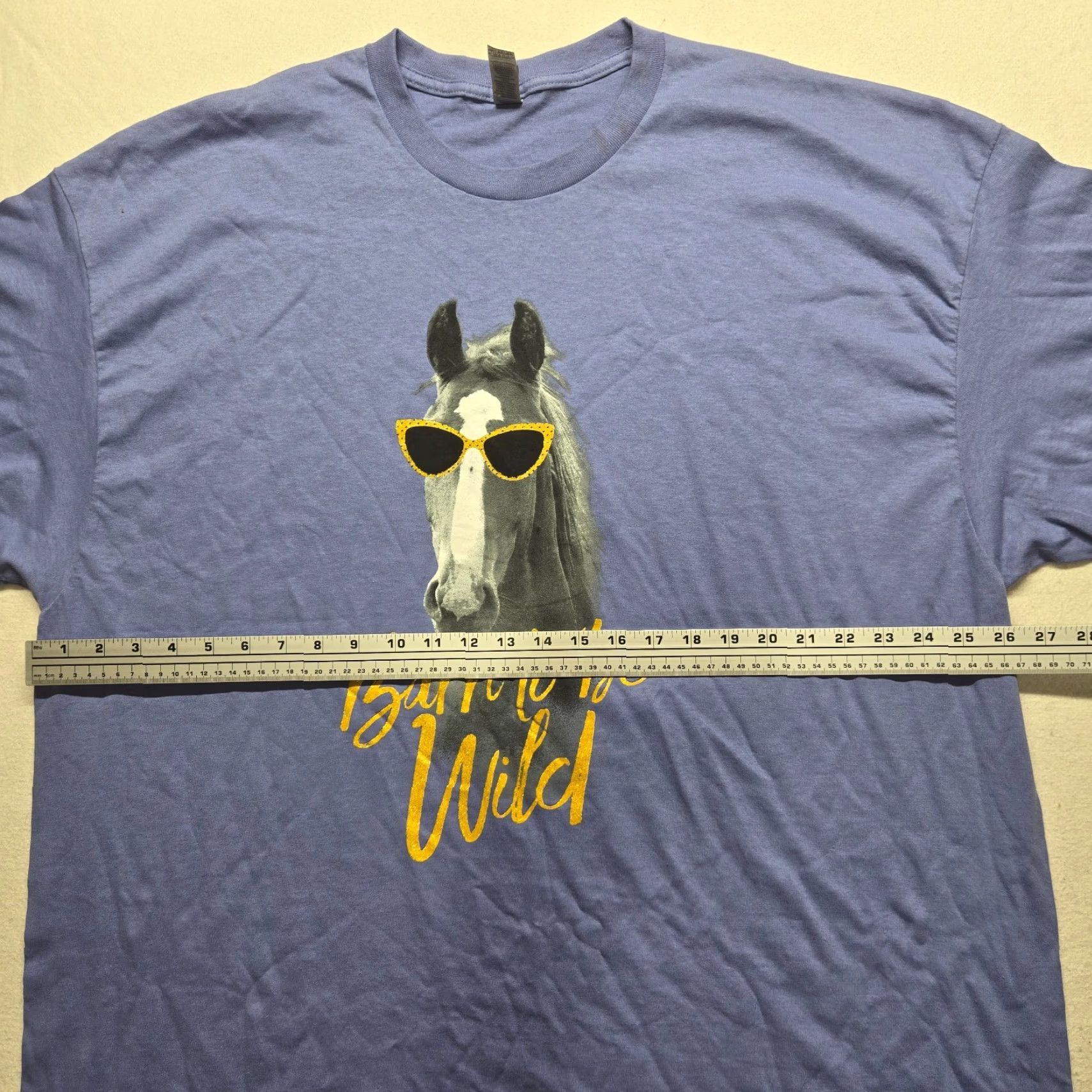 Vintage Horse Lover Barn To Be Wild T Shirt Funny Cute Farm Cowboy Cowgirl Adult 2XL XXL Blue Unisex Shirt 2XL Mens Womens Boys Girls Size US XXL / EU 58 / 5 - 4 Thumbnail