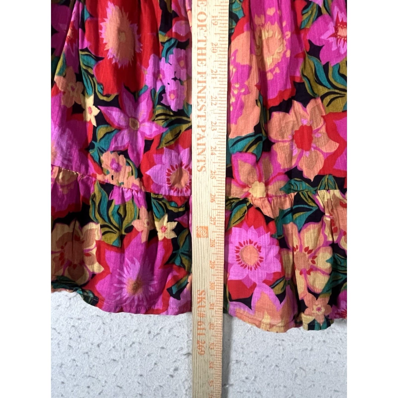 Billabong Billabong Heaven Sent Long Sleeve Dress Tropical Floral L Large Multicolor Cotton Short Women Beach Colorful 90s Hawaiian Vacation Mini Dress Size L / US 10 / IT 46 - 4 Thumbnail