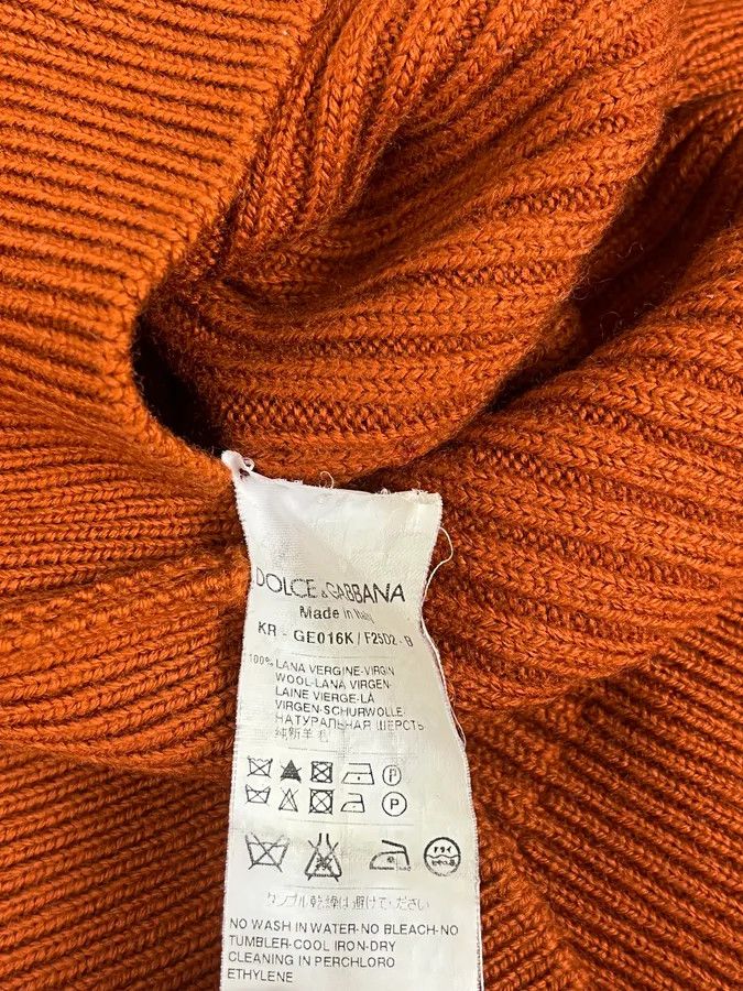 Dolce & Gabbana 2000s Dolce & Gabbana Orange Minimalist Sweater Size US S / EU 44-46 / 1 - 9 Thumbnail