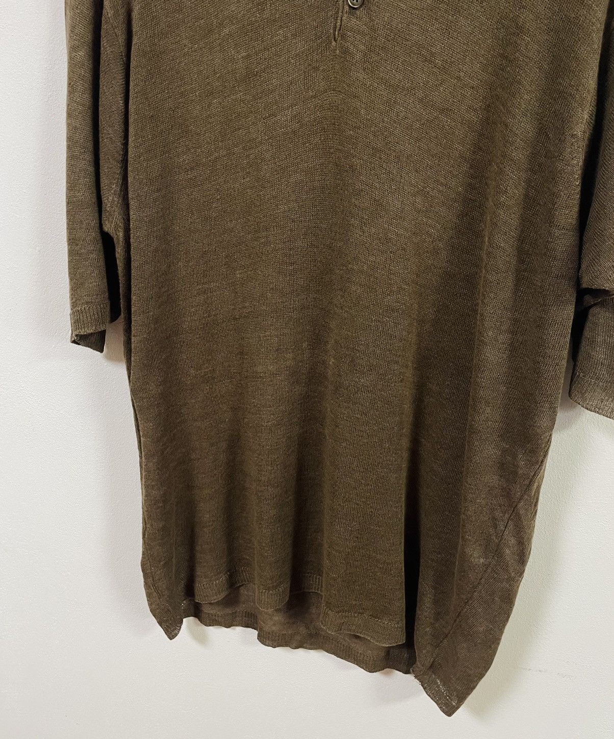 Aigner Men’s Linen Made in England Brown Polo T-Shirt Size M