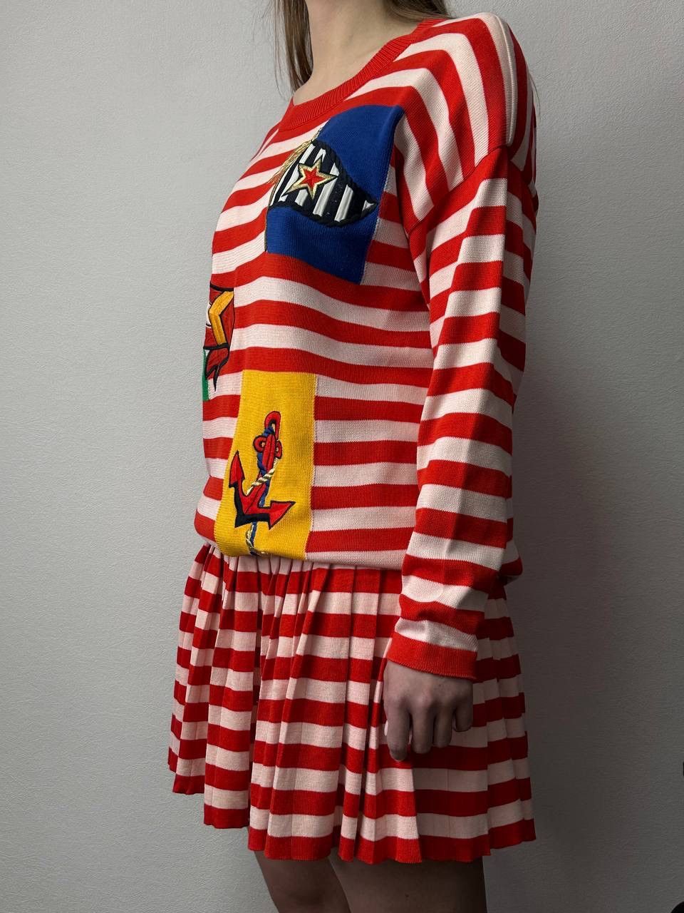 Escada ESCADA Margaretha Ley Striped Set Top Skirt Suit Luxury Y2K Size M / US 6-8 / IT 42-44 - 3 Thumbnail
