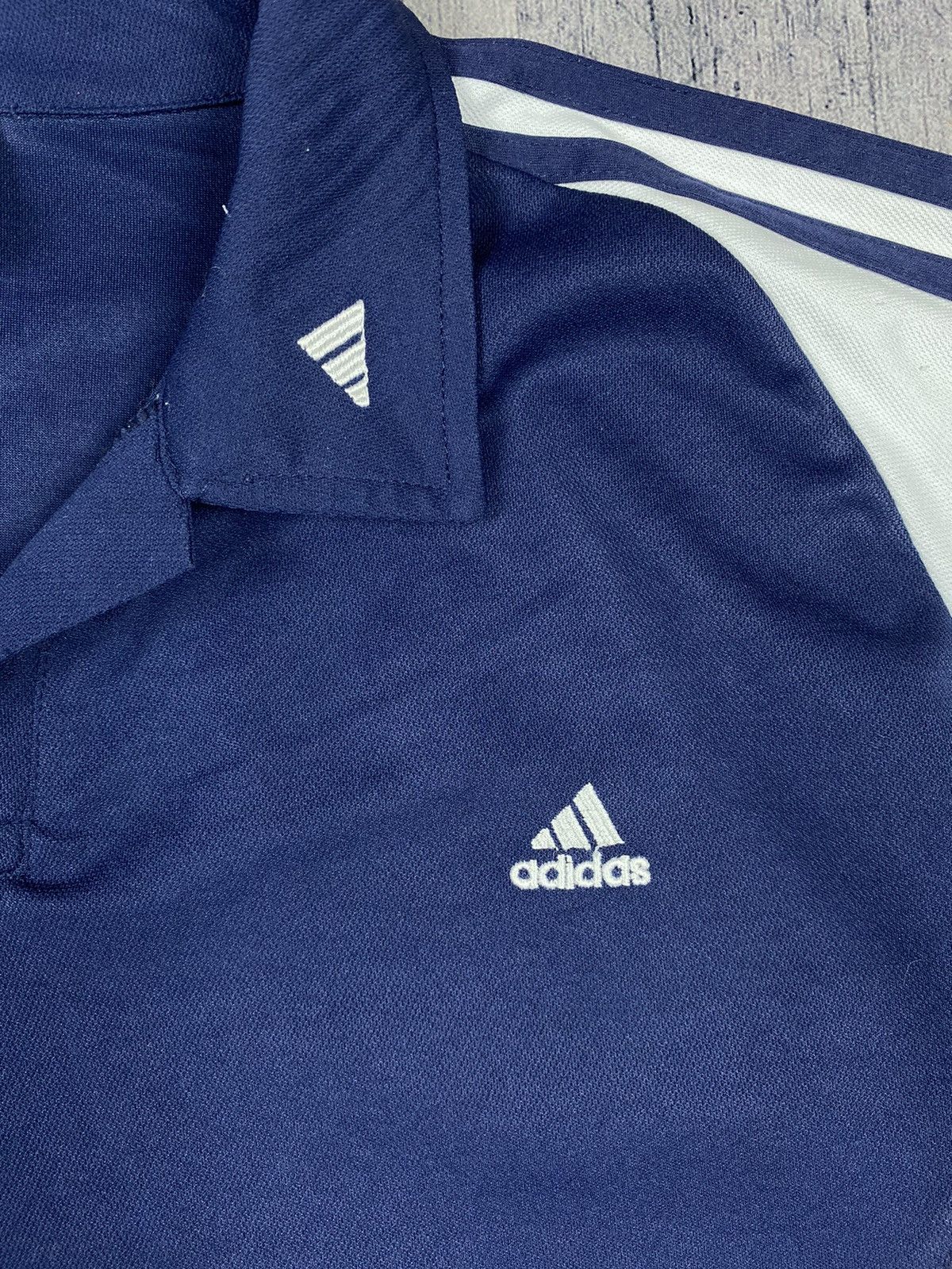 Adidas Vintage Adidas Drill Y2K Polo T Shirt Tee Size US XL / EU 56 / 4 - 6 Thumbnail