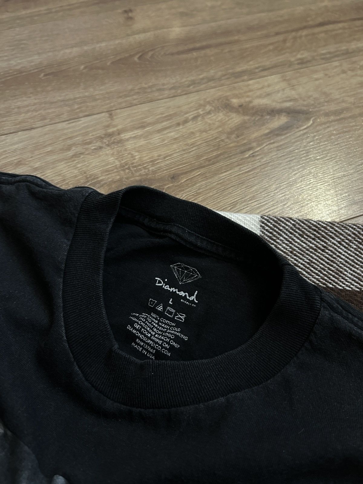 Diamond Supply Co. Vintage Diamond Supply x Cassie co Guns big logo shirt mens Size US L / EU 52-54 / 3 - 4 Thumbnail