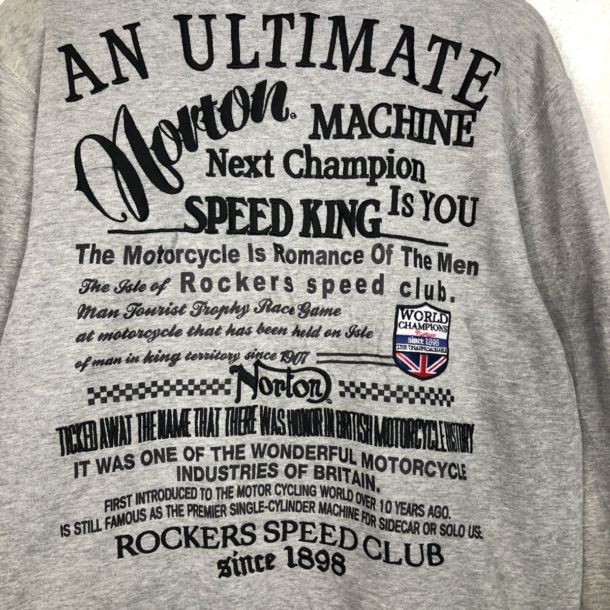 Norton 📌Punk Design Zipper Hoodie Jacket Norton Over Print Design Size US M / EU 48-50 / 2 - 12 Thumbnail