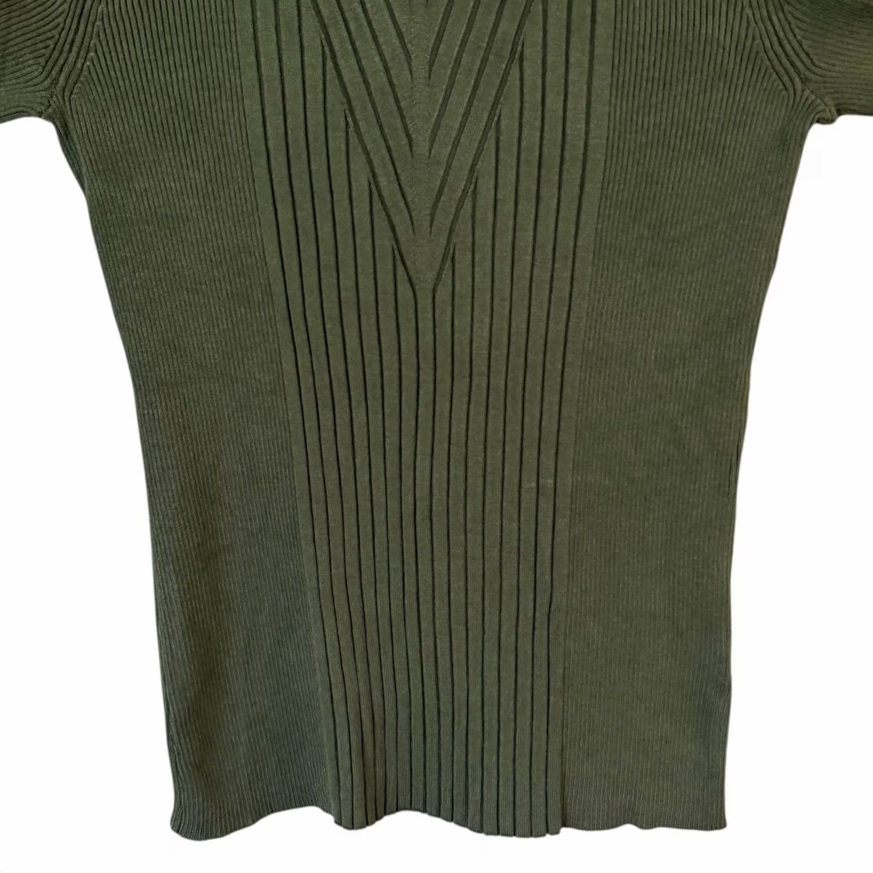 Vintage VINTAGE INC International Concepts Ribbed Mock-Neck Sweater Green Women's Medium NEW Size M / US 6-8 / IT 42-44 - 6 Thumbnail