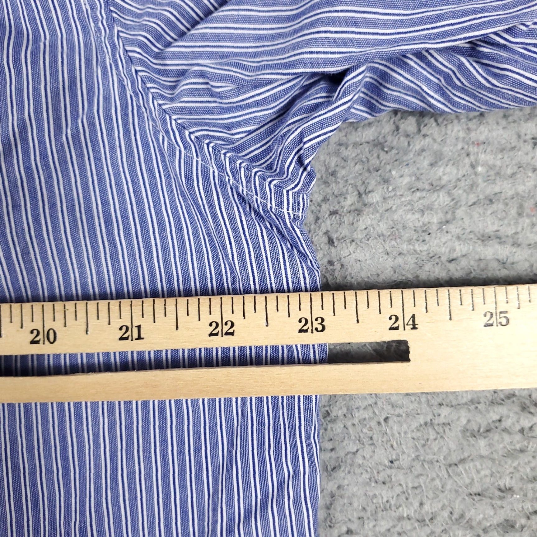 American Eagle Outfitters American Eagle Outfitters Shirt Mens Large Blue Striped Button-Up Long Sleeve Casual Classic Mens Size US L / EU 52-54 / 3 - 5 Thumbnail