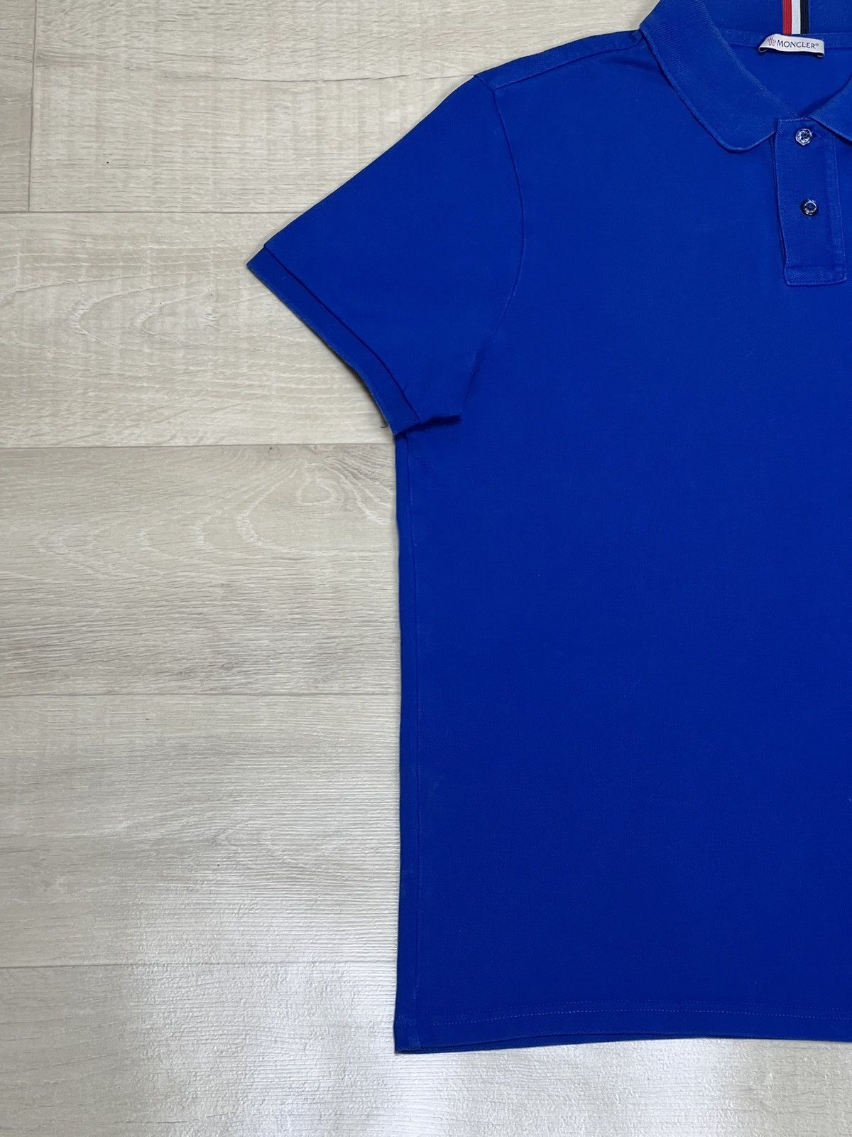 Moncler MONCLER Polo Shirt Cotton Blue Short Sleeve Logo Patch Size US L / EU 52-54 / 3 - 4 Thumbnail