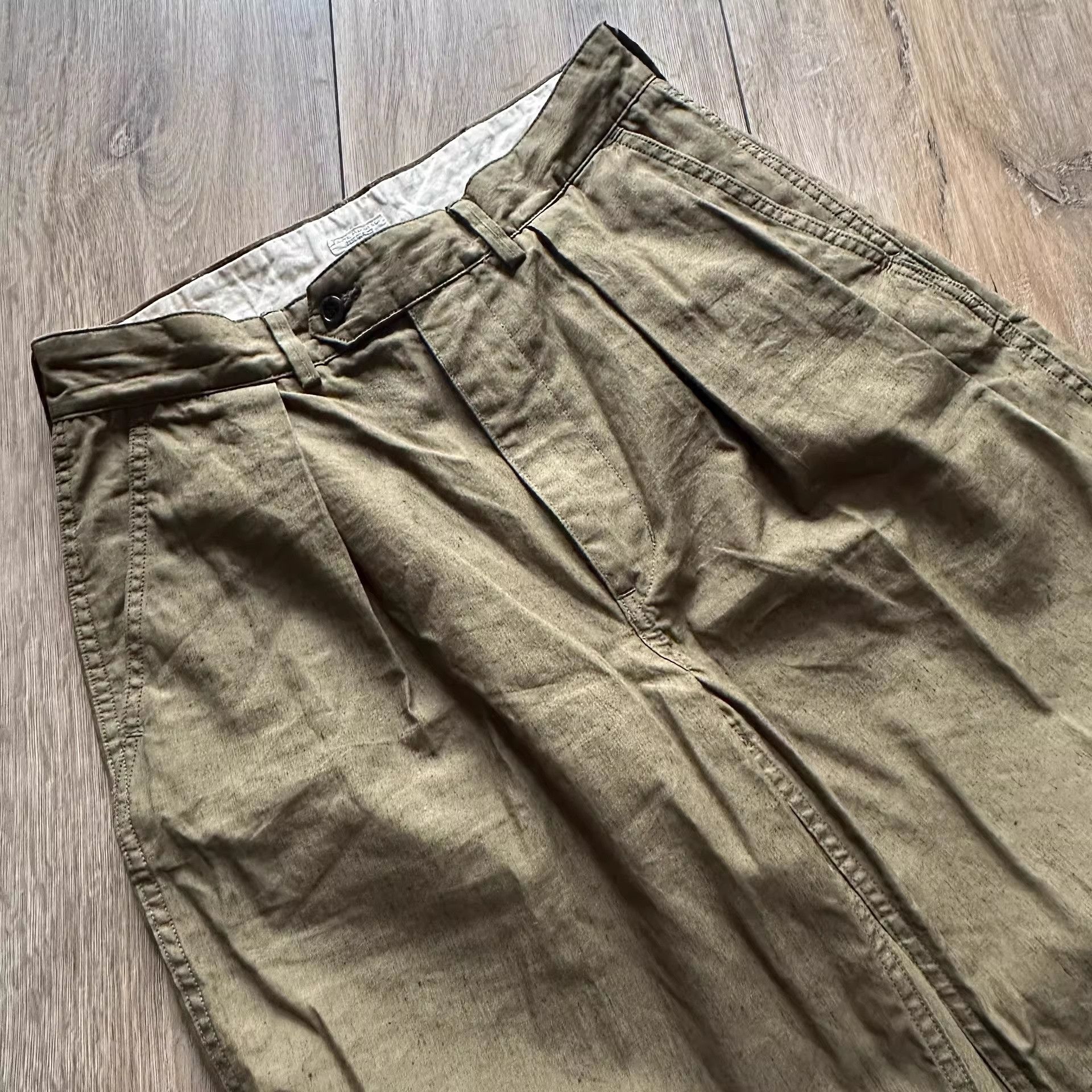 PHIGVEL MAKERS & Co. Phigvel Cotton Linen Wide-Leg Trousers Size US 34 / EU 50 - 5 Thumbnail