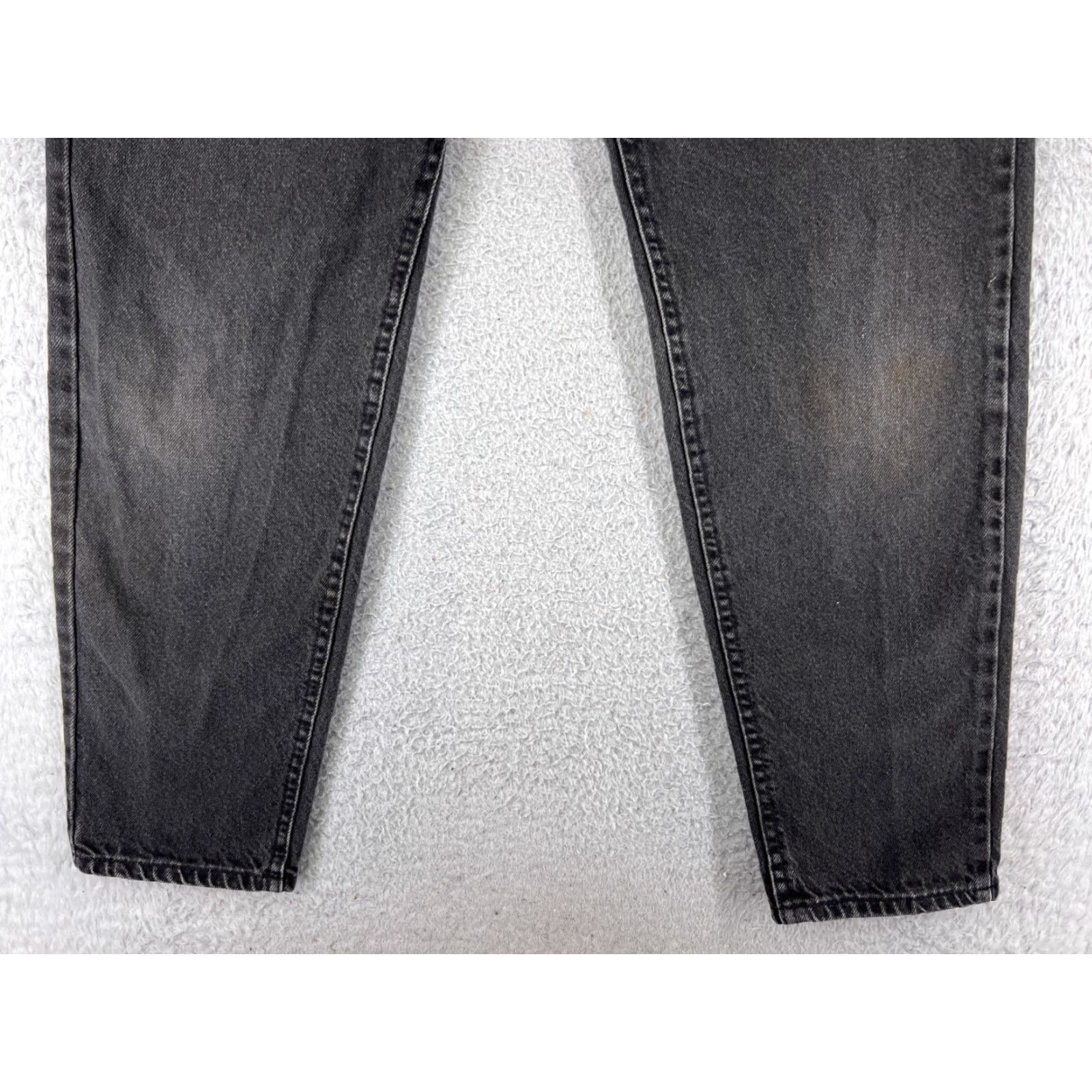 Lee VINTAGE Lee Jeans Juniors 14 Black High Rise Mom 26x28 100% Cotton Denim Distressed 5-Pocket Designer Western America Lee Womens Jeans Size 36" / US 14 / IT 50 - 2 Thumbnail