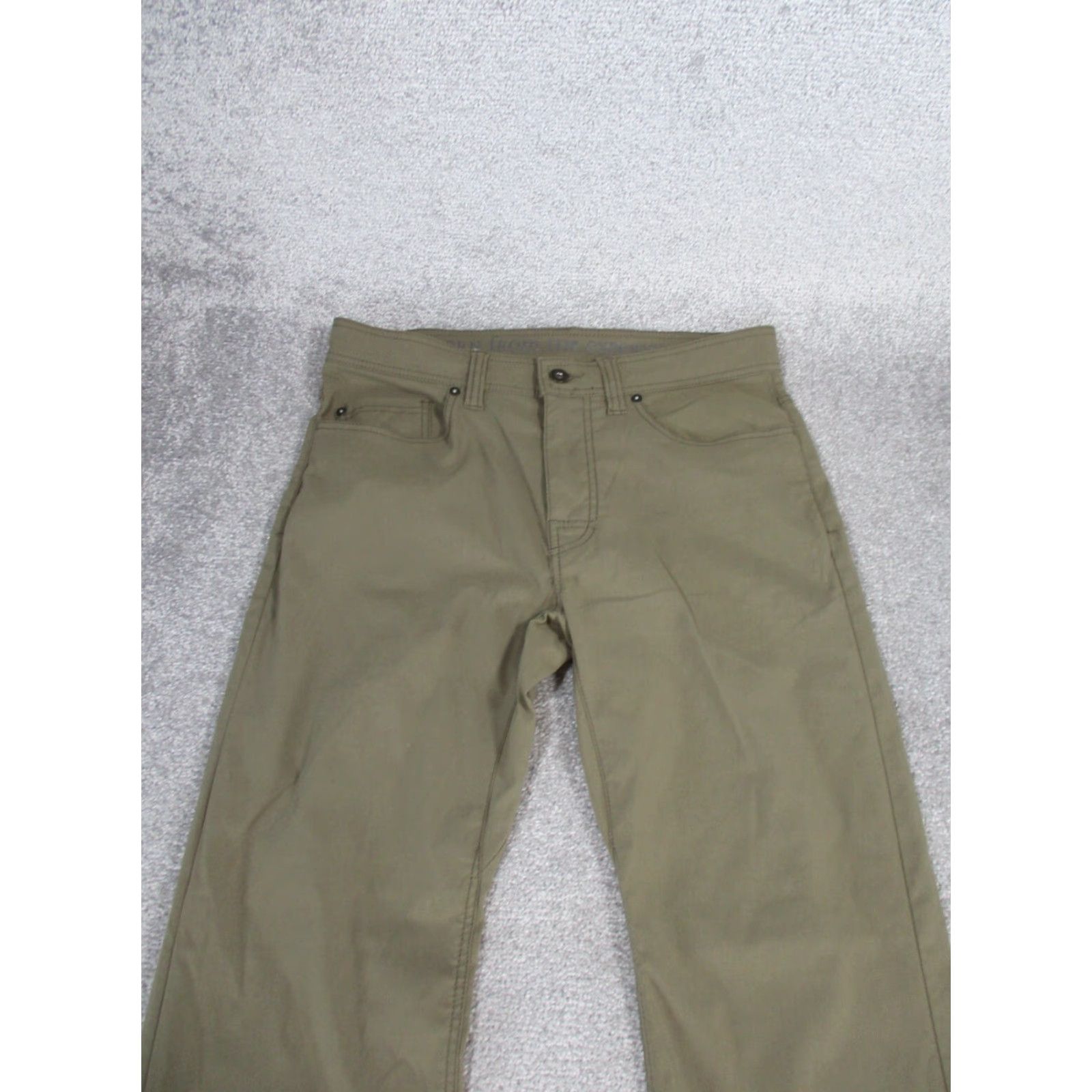 Prana Prana Pants Mens 32 Slim Fit 32X27 Brown Nylon Flat Front Knit Chino Logo Nature Sports 90s? (No, ensure no new info) Size US 32 / EU 48 - 2 Thumbnail