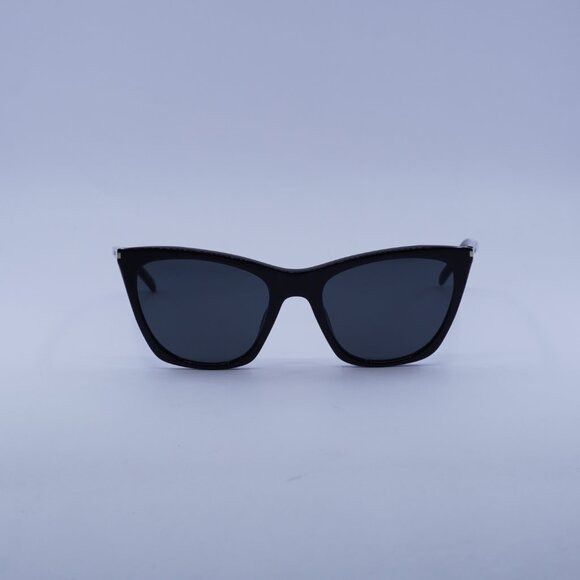 Saint Laurent Paris Saint Laurent SL 214 KATE THIN 001 Sunglasses Black Cat Eye Size ONE SIZE - 3 Thumbnail