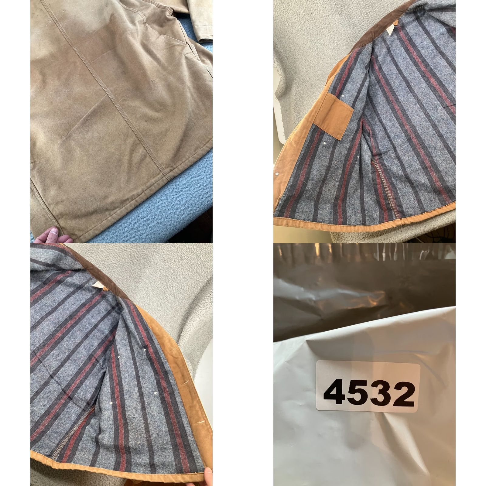 Carhartt VINTAGE Carhartt Jacket Mens 52 Brown Canvas Chore Blanket Lined Deadstock 6BLC Size US L / EU 52-54 / 3 - 11 Thumbnail