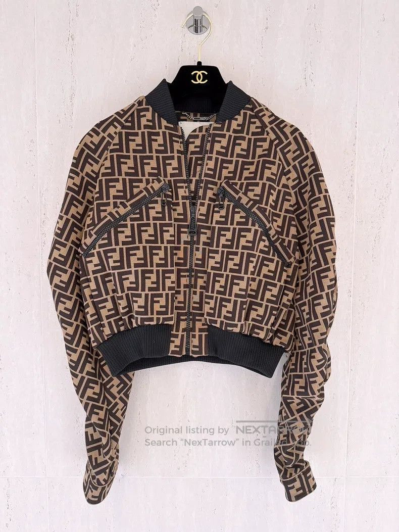 Other Fendi Monogram Logo Short Jacket 38 Size FF Monogram Print Size XXS / US 00 / IT 34 - 1 Thumbnail