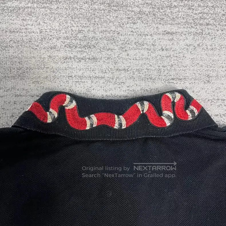 Gucci Gucci Classic Embroidered Snake Polo Shirt. Size US S / EU 44-46 / 1 - 8 Thumbnail