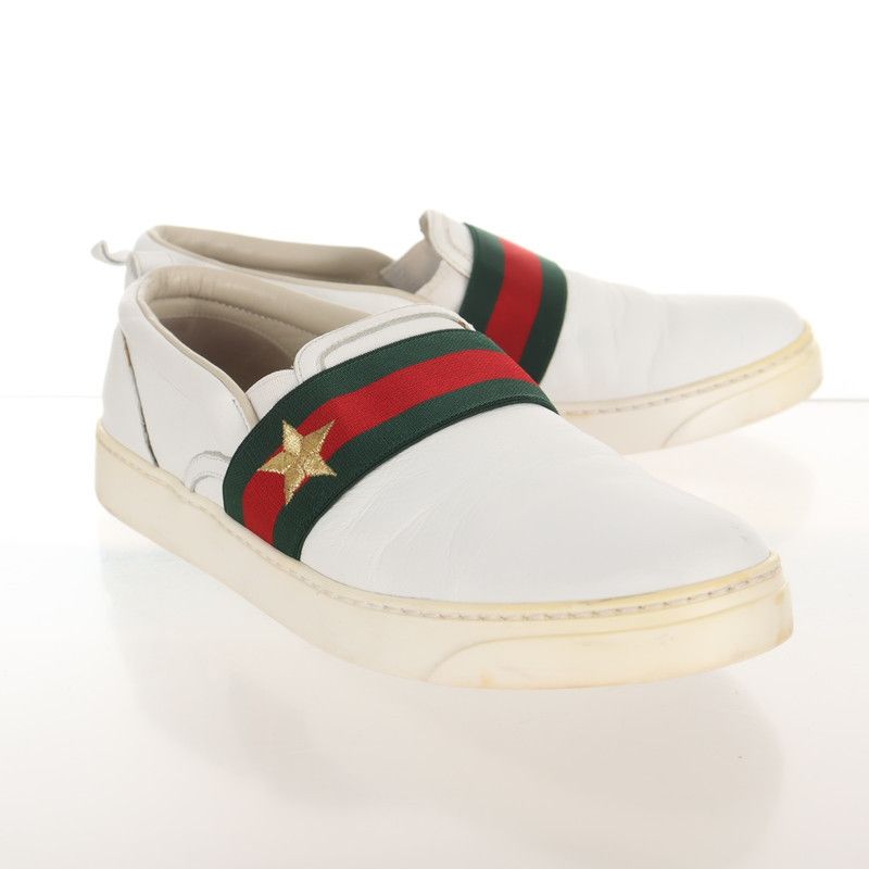 Gucci Gucci White Casual Slip-On Sneakers 0079 Size US 5.5 / EU 38 - 1 Thumbnail