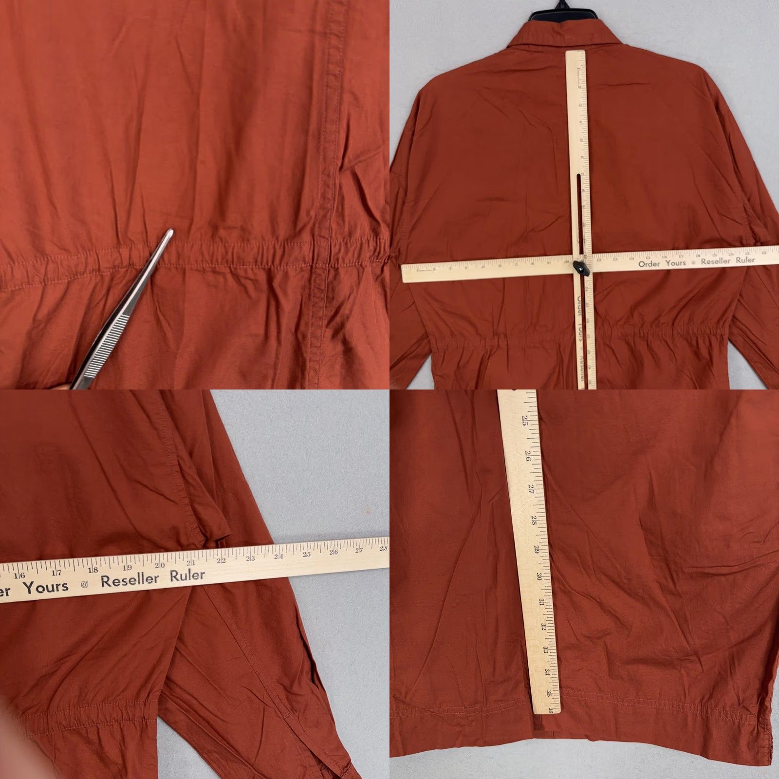 J.Crew VINTAGE J.CREW Shirt Dress Womens 4 Orange 90s Preppy Classic Casual Workwear Knee Length Long Sleeve Button Front Collared Womens 4 Size S / US 4 / IT 40 - 8 Thumbnail