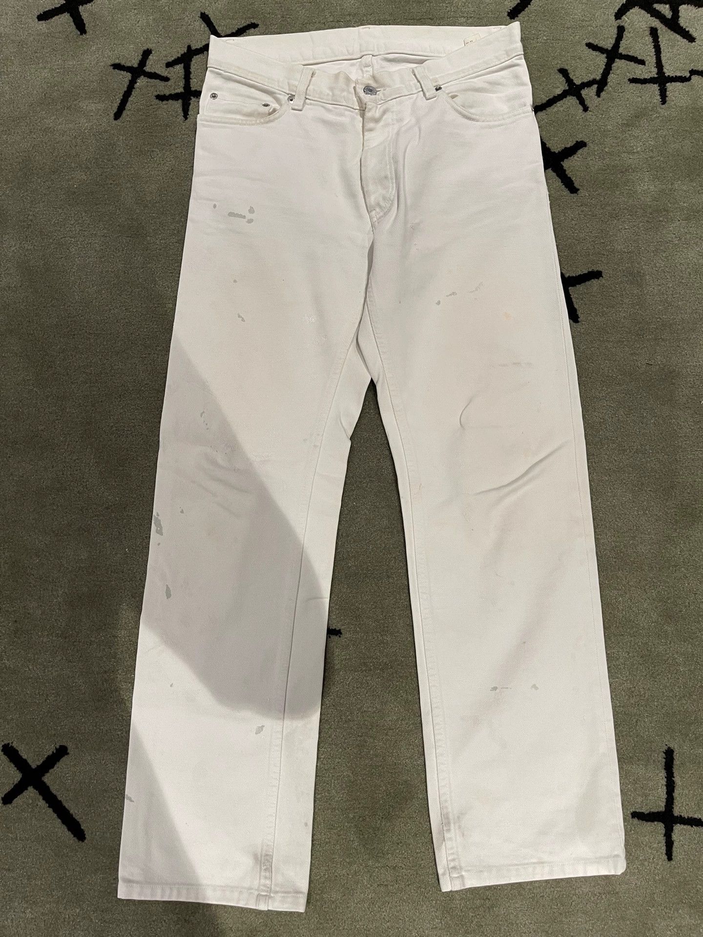 Helmut Lang helmut lang white paint splatter jeans Size US 28 / EU 44 - 1 Thumbnail