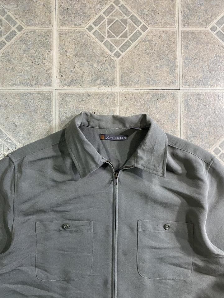 Other Vintage 70s style zip up double pocket long sleeve shirt tan Size US M / EU 48-50 / 2 - 2 Thumbnail