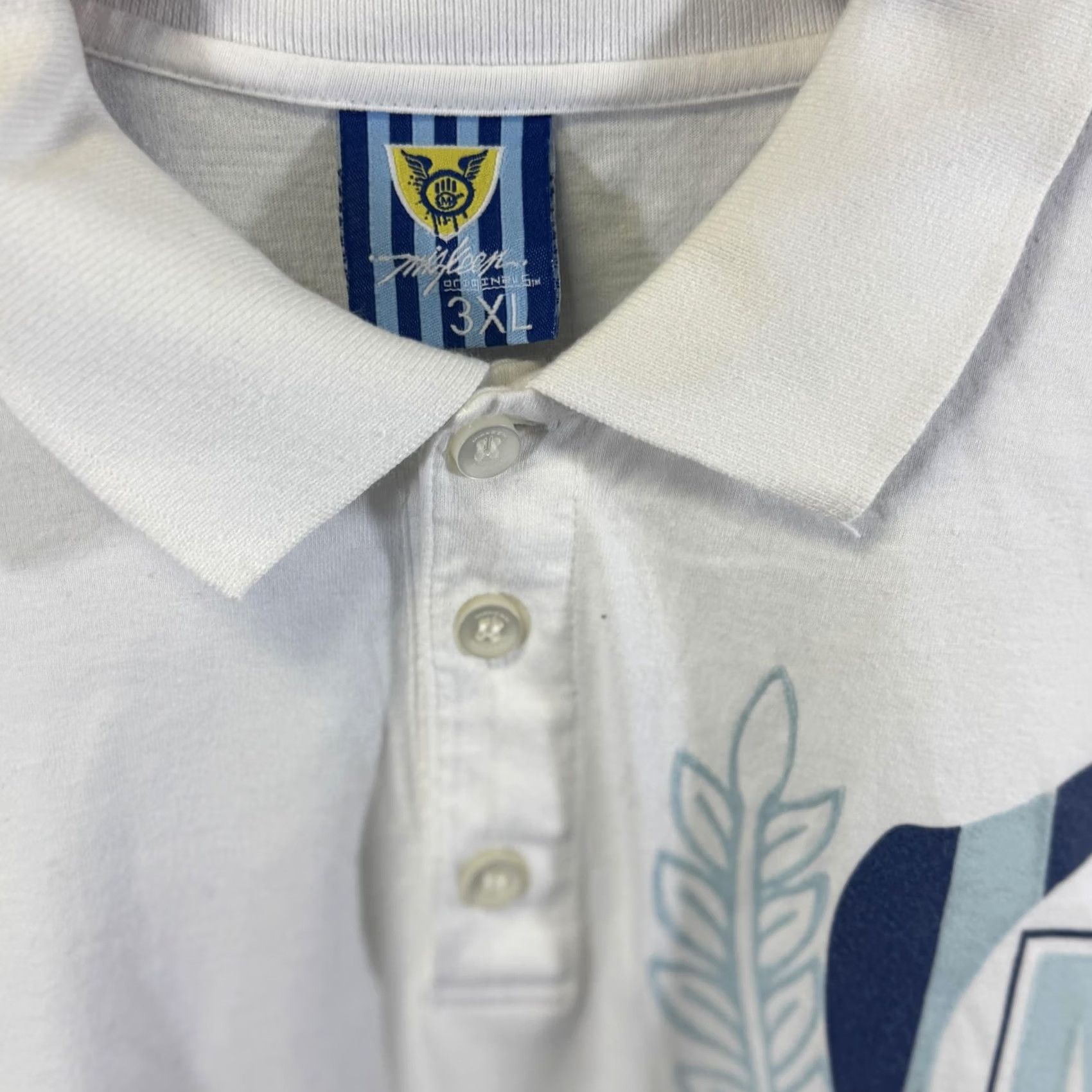 Vintage Miskeen Originals Polo Shirt Mens 3XL White Blue Argentina Graphic M5KN 1024 Size US XXL / EU 58 / 5 - 5 Thumbnail