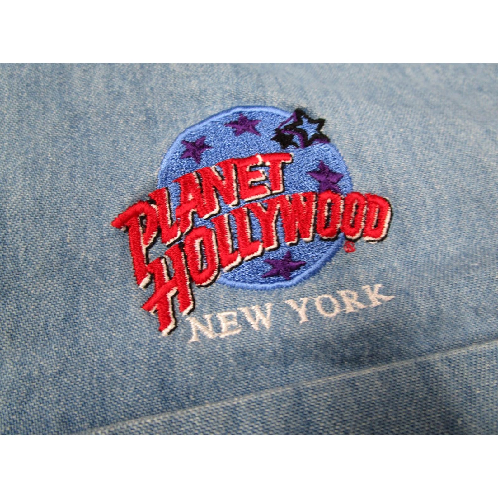 Planet Hollywood VINTAGE Planet Hollywood Denim Shirt Mens XL Long Sleeve Blue Button Down 90s Retro Size US XL / EU 56 / 4 - 4 Thumbnail