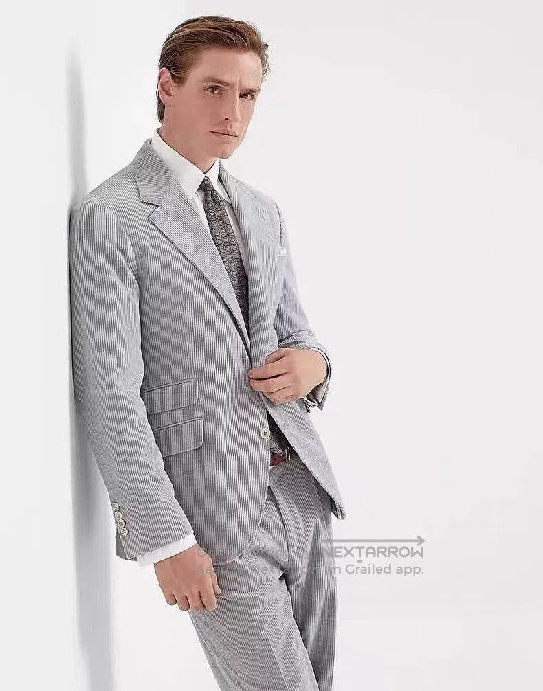 Brunello Cucinelli Brunello Cucinelli Cashmere corduroy suit set, suit, blaze Size 50L - 2 Thumbnail
