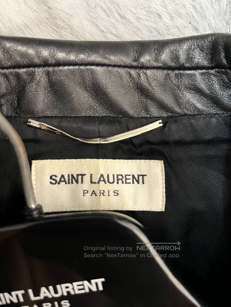 Saint Laurent Paris Saint Laurent Paris Leather Biker Jacket Size US L / EU 52-54 / 3 - 3 Thumbnail