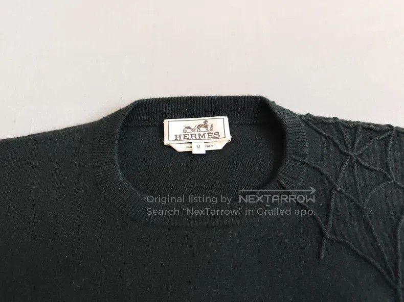 Hermes Hermes Cashmere sweater knitted sweater, dark green, 100% Size US M / EU 48-50 / 2 - 2 Thumbnail