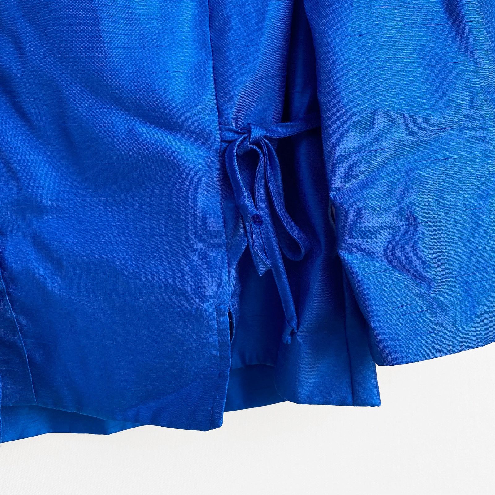 Other Prophecy : NEW $89 Blue Satin Taffeta Blouse : Size 14 Size XL / US 12-14 / IT 48-50 - 8 Thumbnail