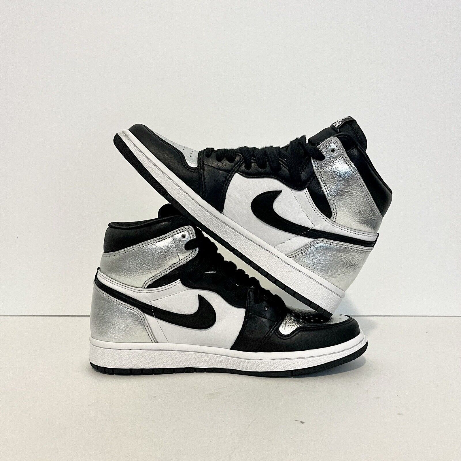 Jordan Brand 2020 Nike Air Jordan 1 Retro Hi Silver Toe CD0461 001 VNDS Size US 6.5 / IT 36.5 - 6 Thumbnail