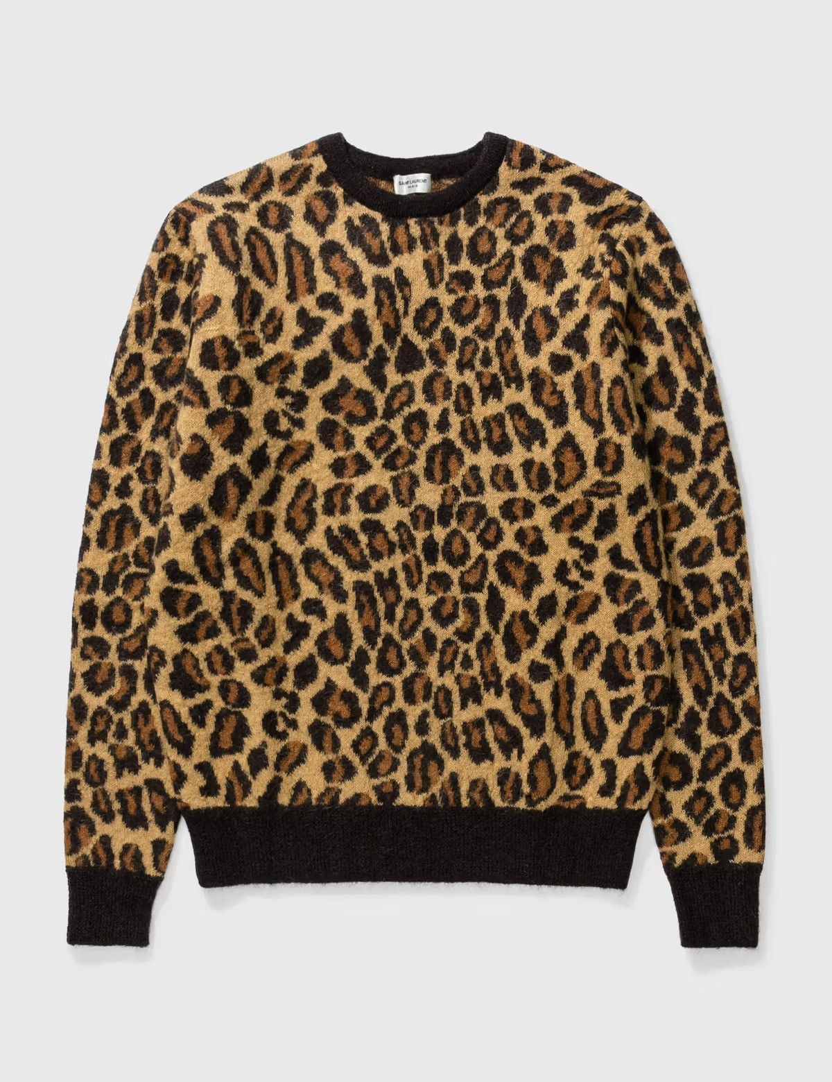 Hedi Slimane × Saint Laurent Paris FW15 Leopard print wool mohair knit sweater XS Size US XS / EU 42 / 0 - 3 Thumbnail