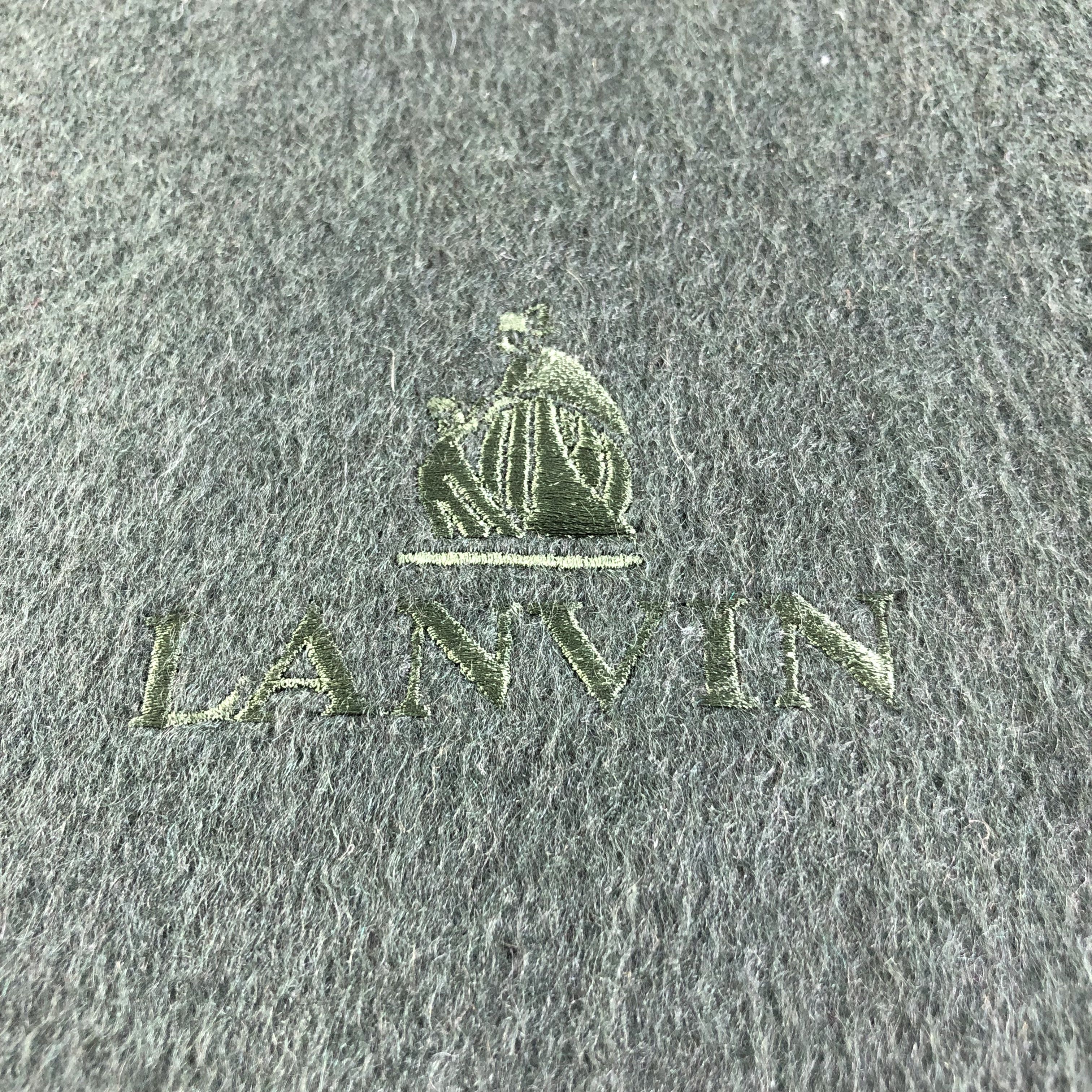 Lanvin Lanvin Green Cashmere Scarf Muffler V1296 Size ONE SIZE - 4 Thumbnail