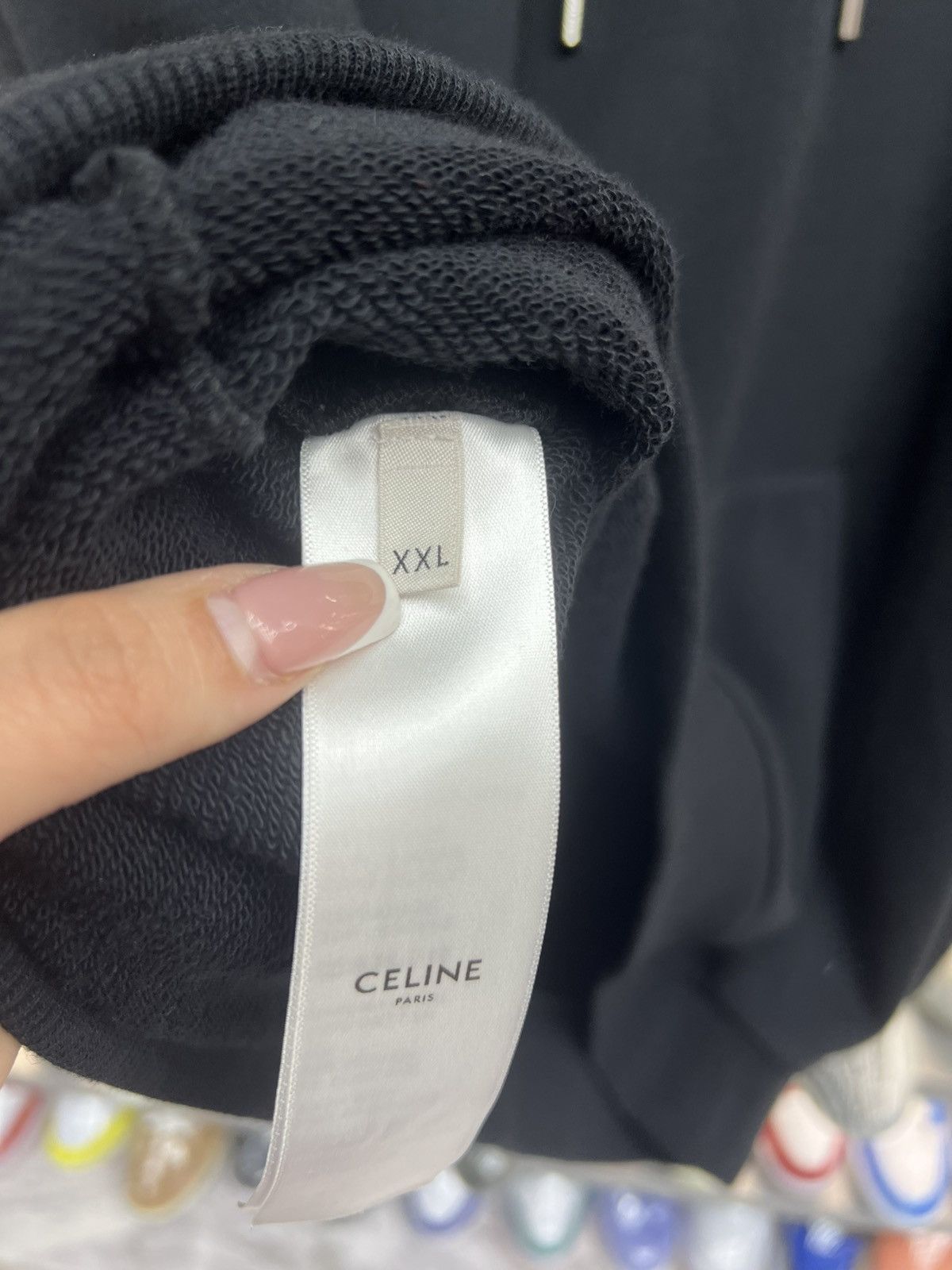 Celine Celine Logo Black Hoodie Size US XL / EU 56 / 4 - 9 Thumbnail
