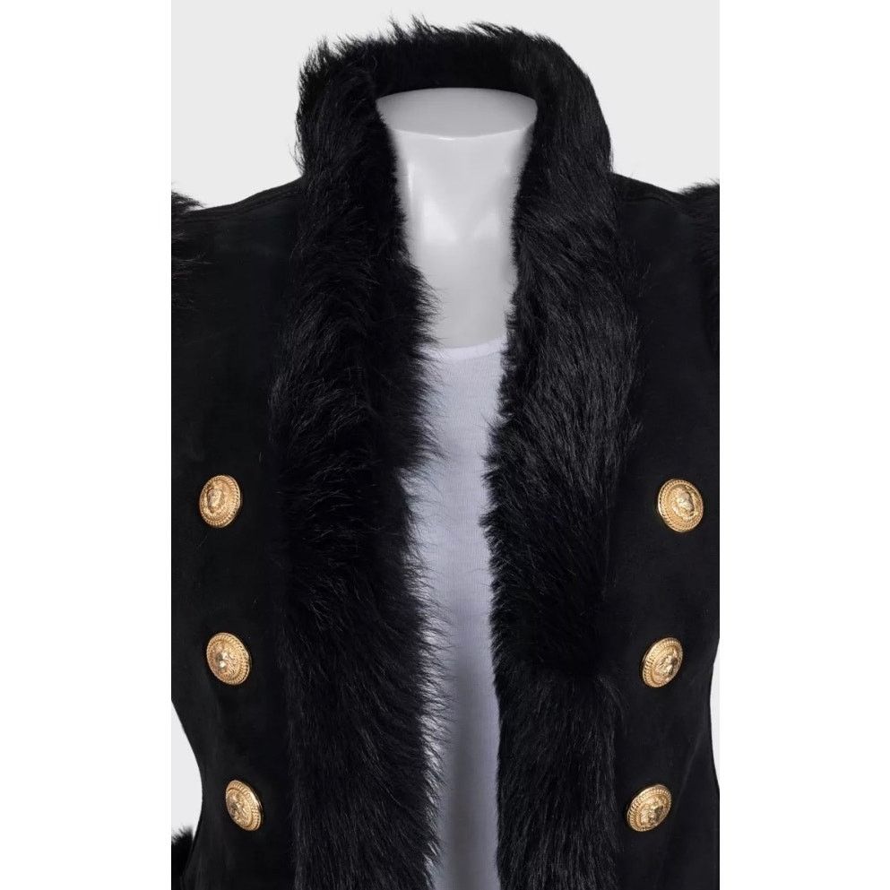 Balmain Balmain Black Lambskin Leather Vest - Size IT40 / S Size M / US 6-8 / IT 42-44 - 2 Thumbnail