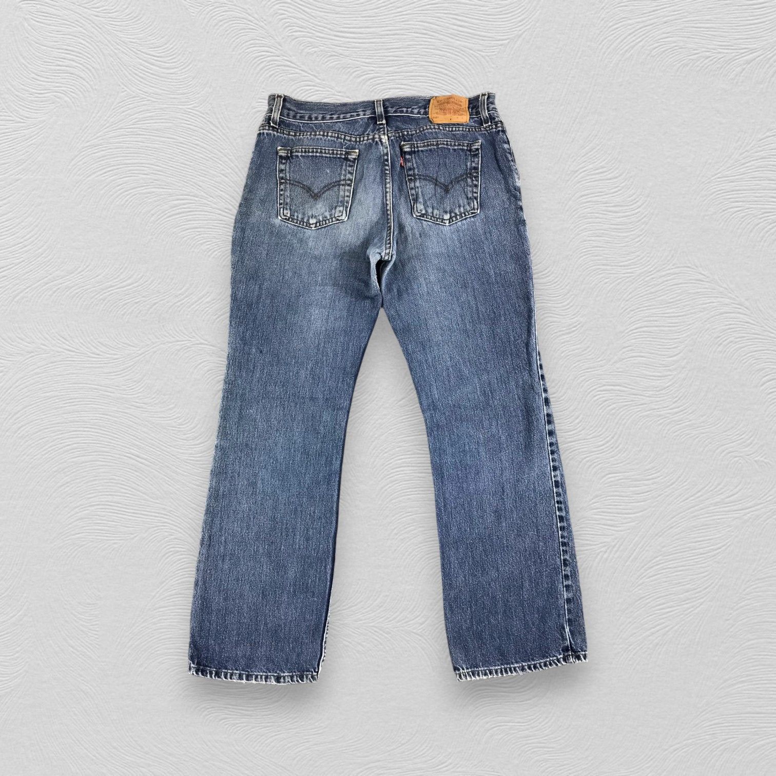 Levi's Vintage Levis 518 Jeans Blue Wash Flare Denim KJ252 Size US 34 / EU 50 - 2 Thumbnail