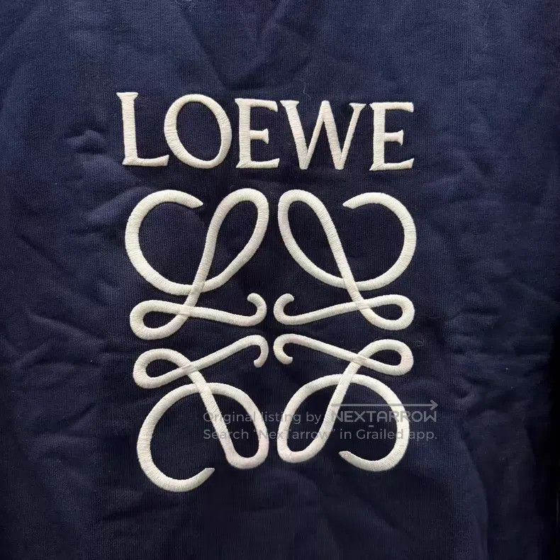 Loewe Loewe Blue and white embroidered logo hoodie Size S / US 4 / IT 40 - 2 Thumbnail