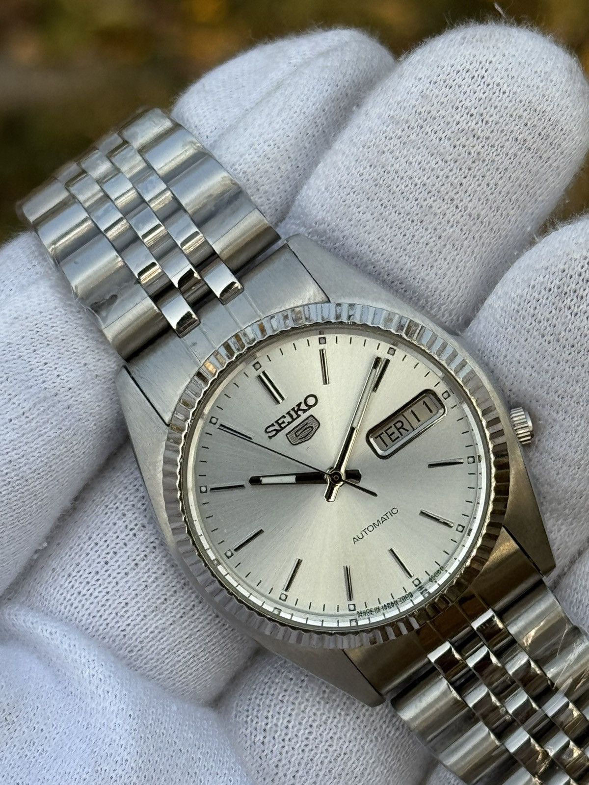 Seiko seiko 5 silver dial SNXJ automatic 7009-3110 Japan Made Size 36 - 13 Thumbnail