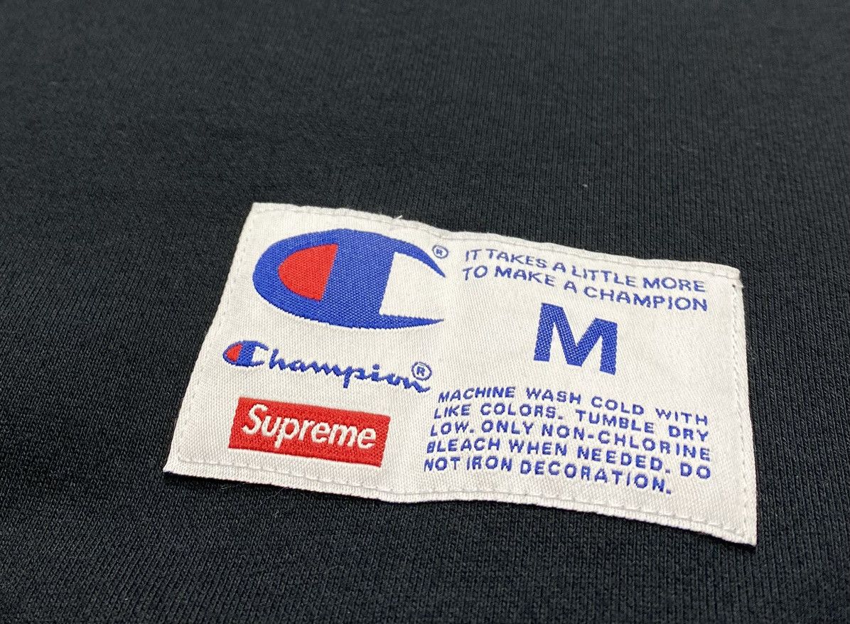 Champion × Supreme Supreme x Champion Stay In School Crewneck Black (SS18) Size US M / EU 48-50 / 2 - 3 Thumbnail