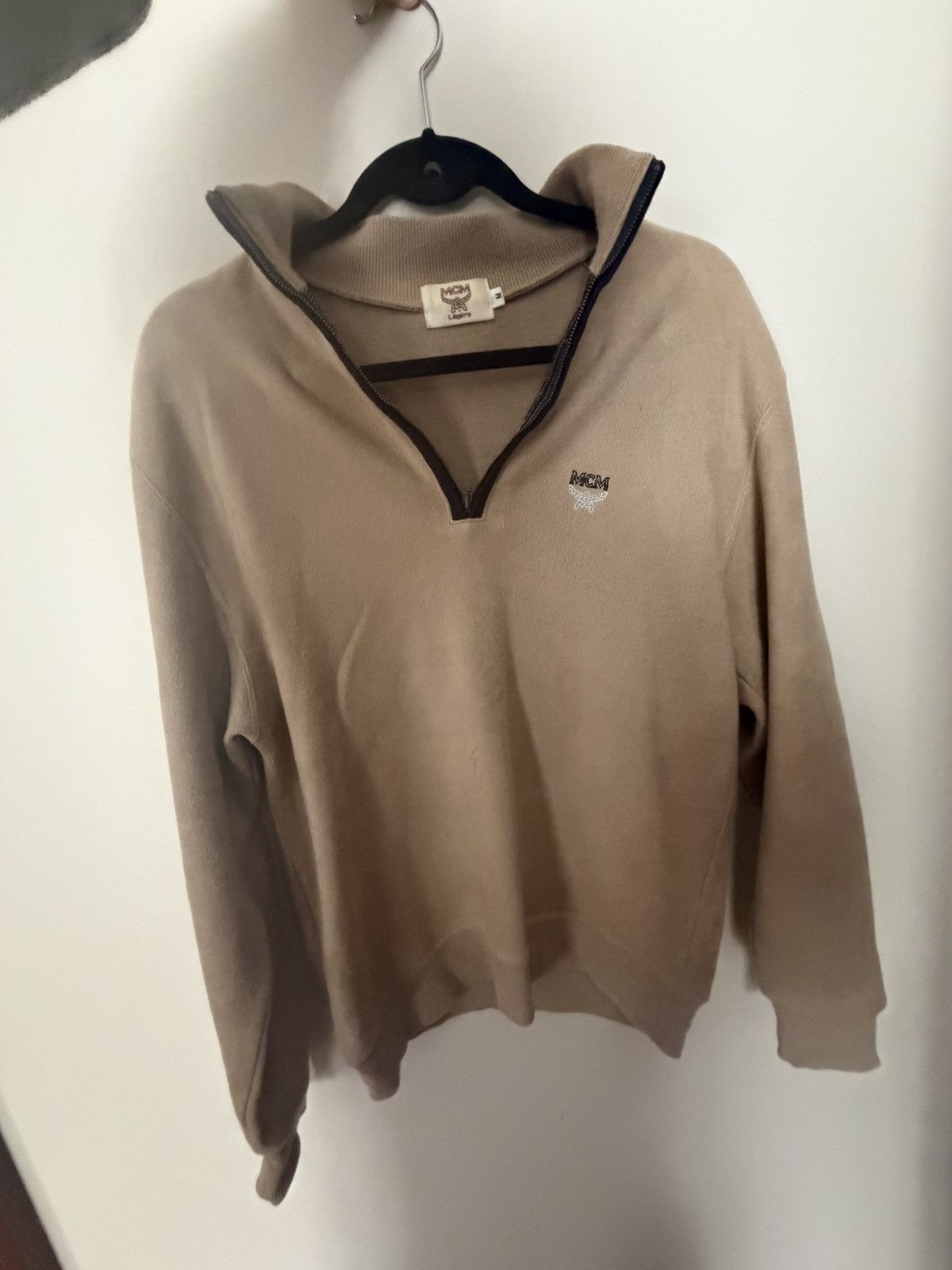 MCM Rare Vintage MCM Quarter-Zip - Beige- Size M Size US M / EU 48-50 / 2 - 4 Thumbnail