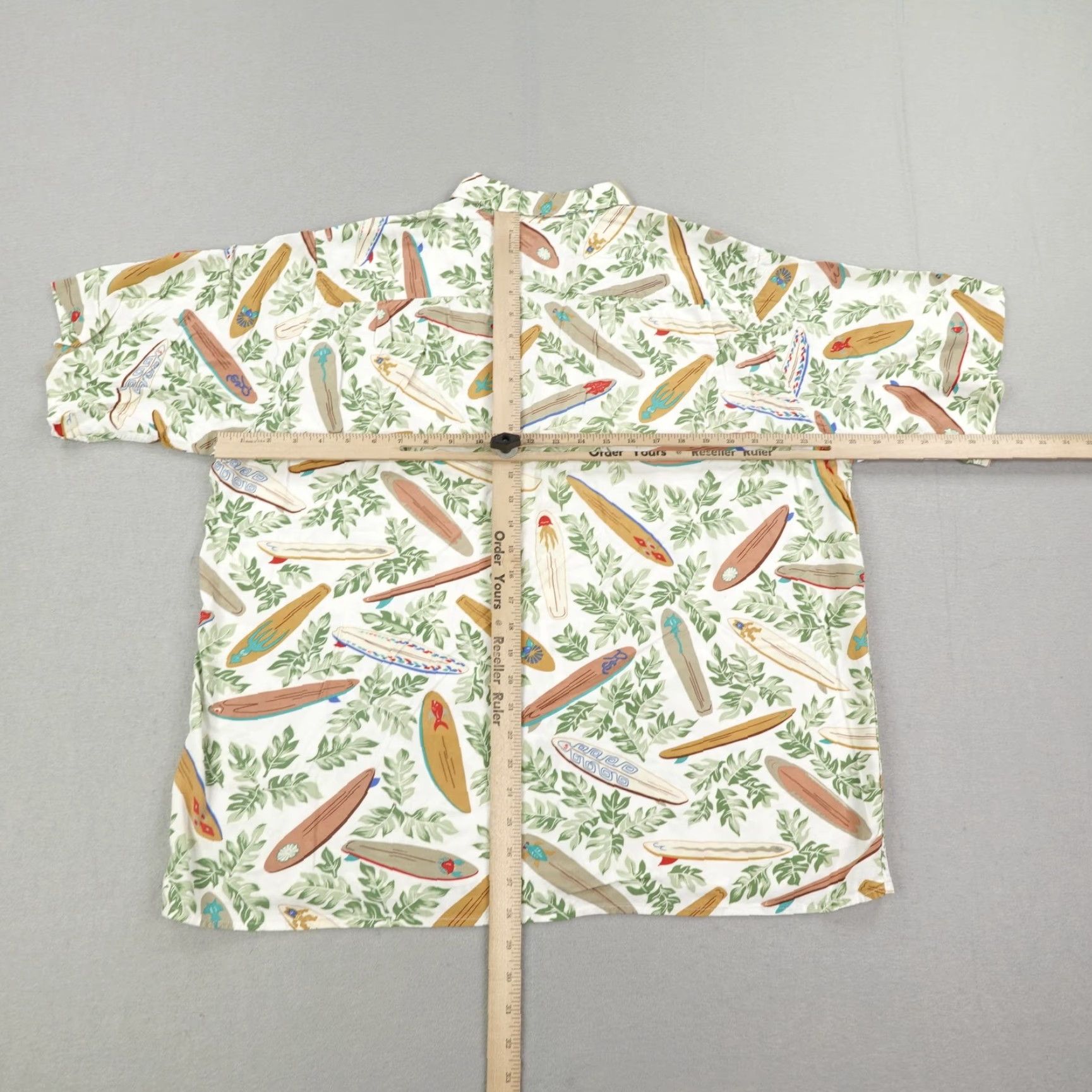 Reyn Spooner VINTAGE Reyn Spooner Shirt Mens Medium White Hawaiian Surfboards Aloha Camp Graphic Print Rayon Lightweight Casual Size US M / EU 48-50 / 2 - 5 Thumbnail