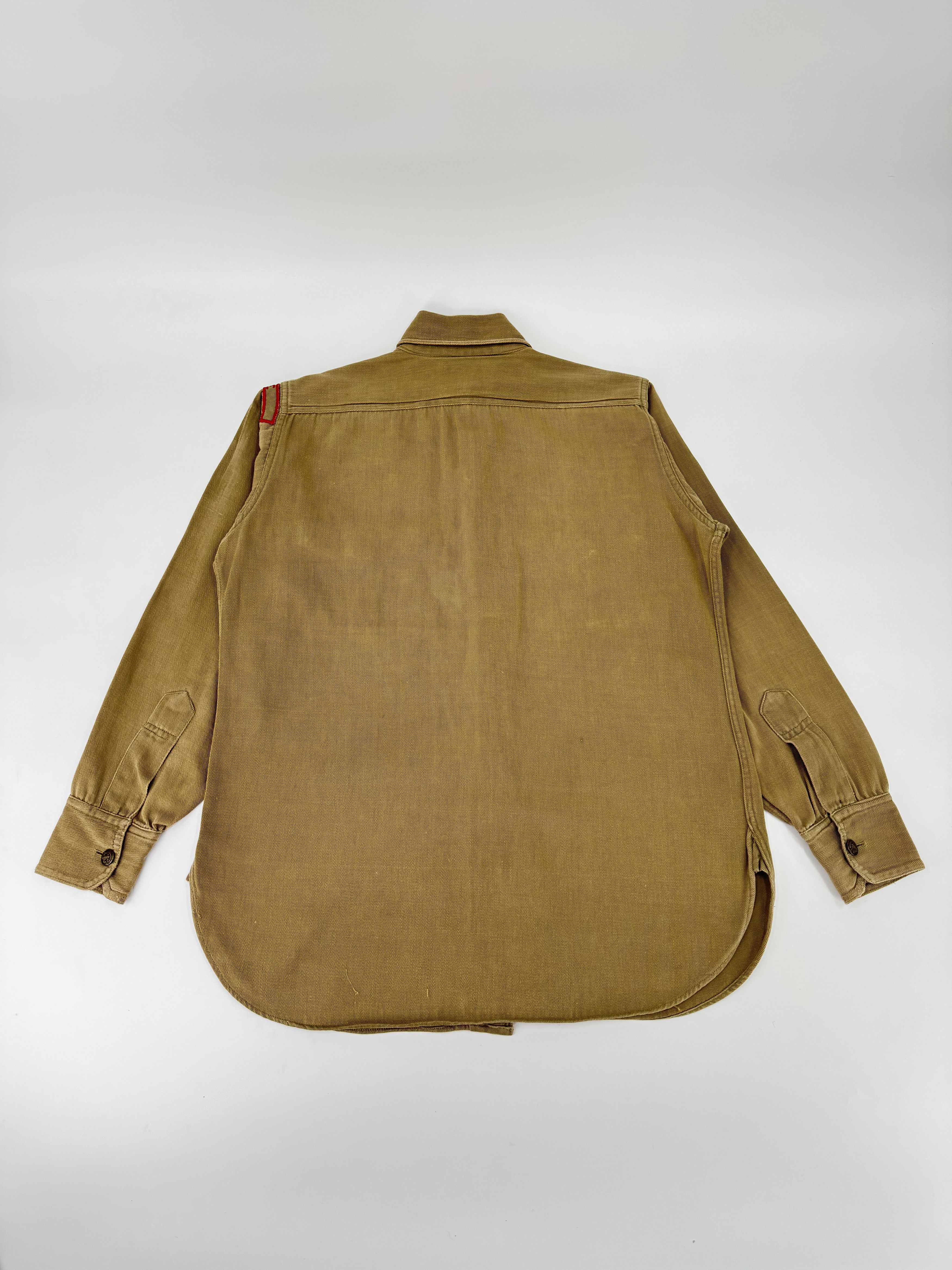 Vintage Vintage 1940s Sweet-Orr Boyscouts Beige Sleeve Shirt Small Size US S / EU 44-46 / 1 - 5 Thumbnail