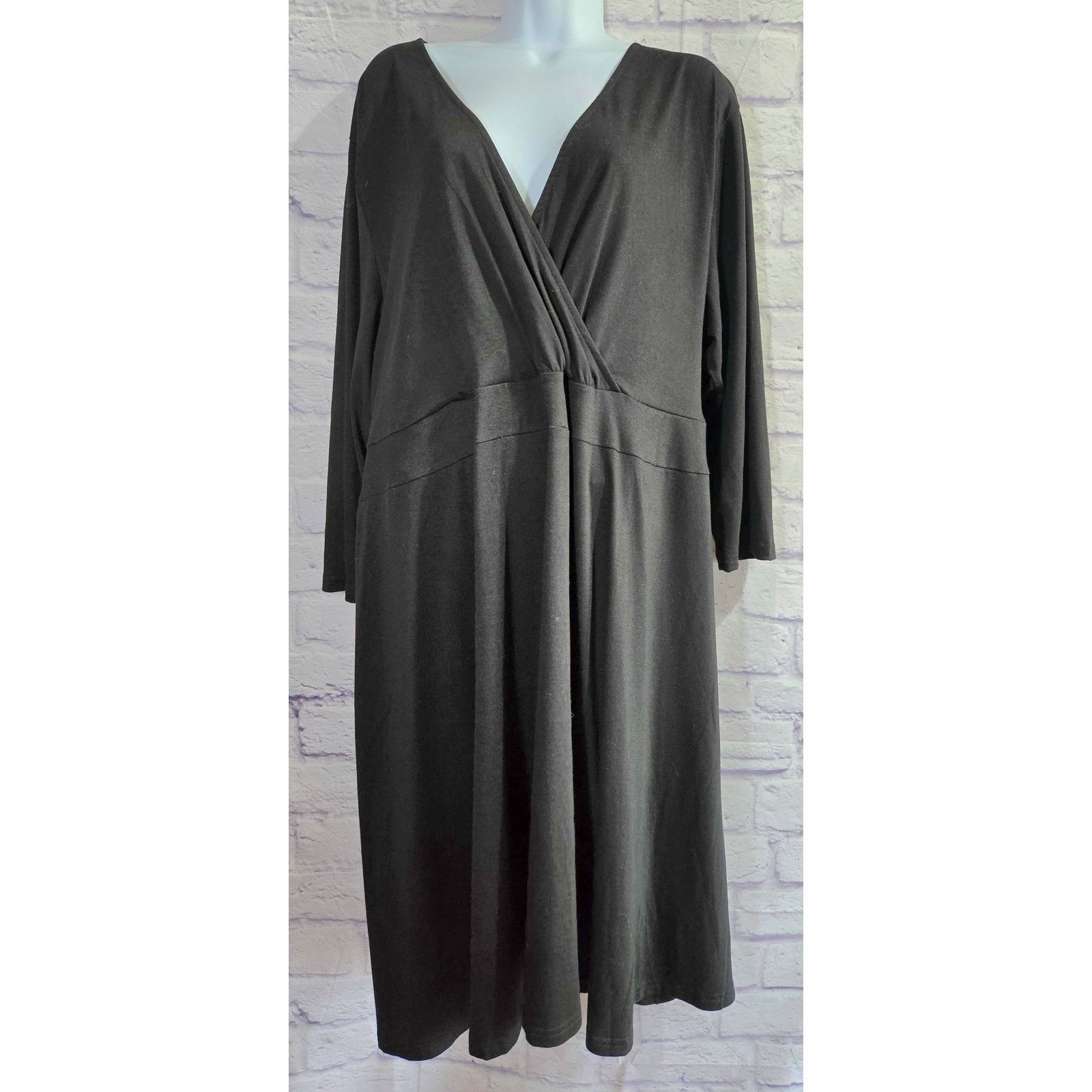 Other Amzplus Black Criss Cross Bodice A-Line Dress 4XL Plus Flowy Size 4XL / US 24-26 - 1 Thumbnail